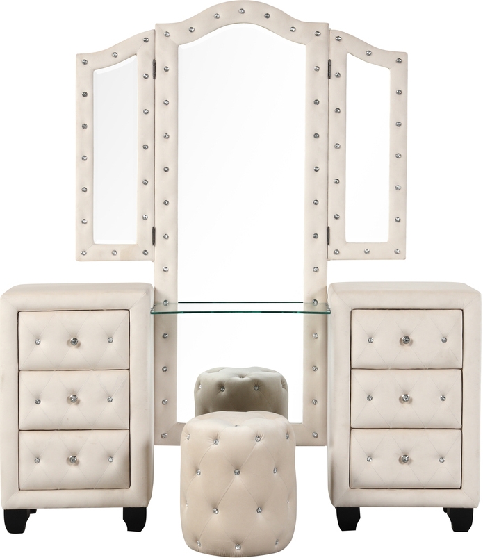 Sophia 6-Drawer Wood Veneer Vanity