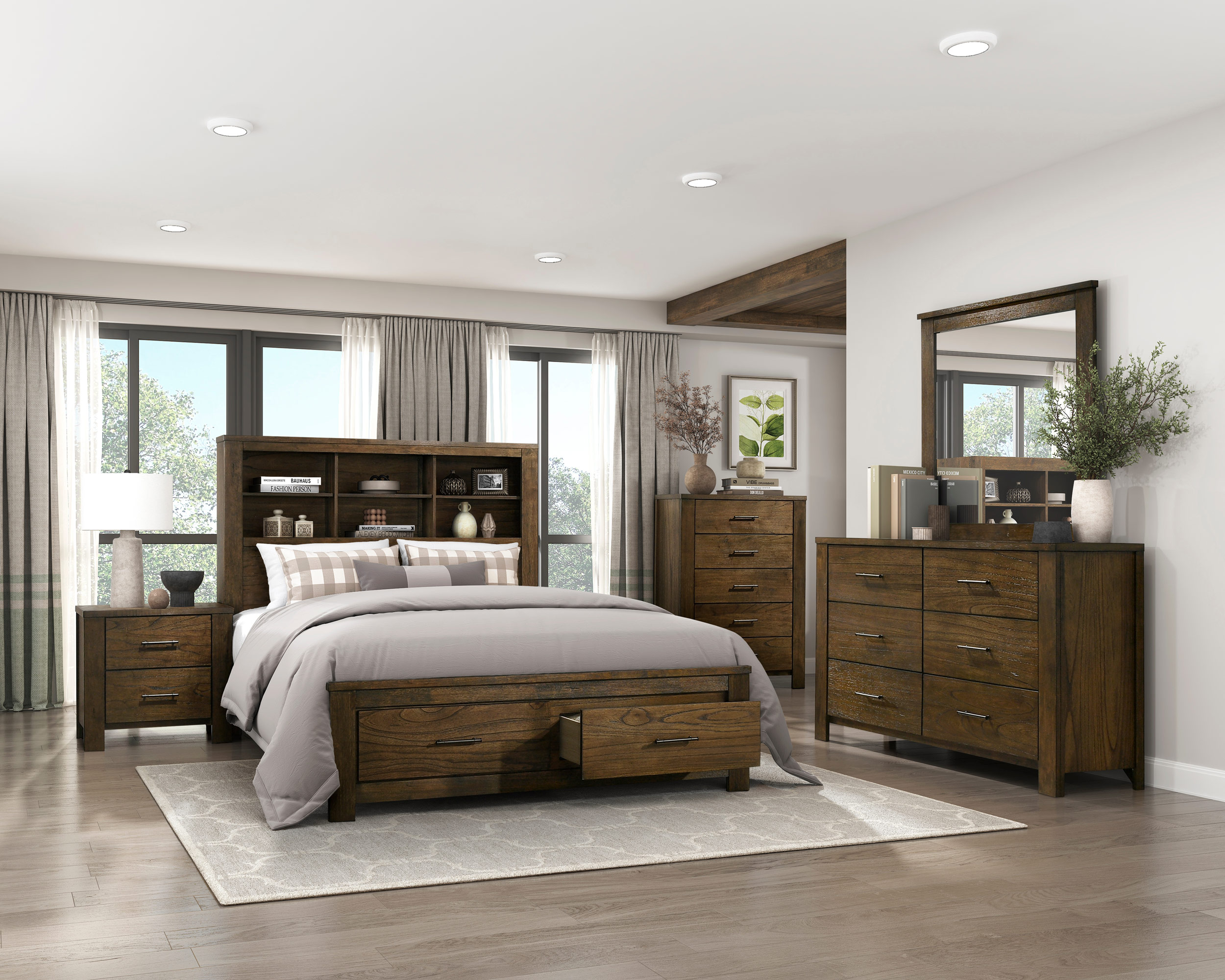 Sullivan Wood Queen Storage Platform Bed