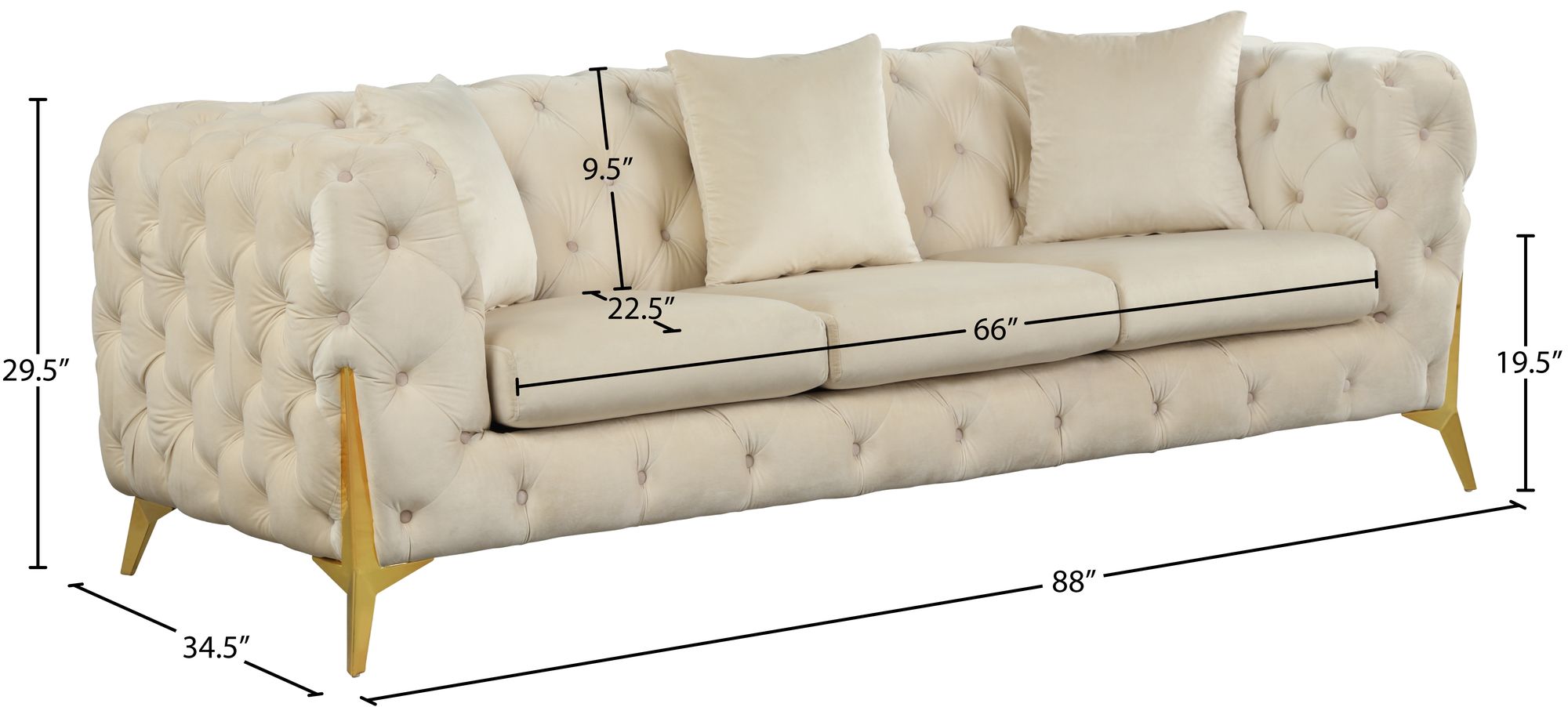 Kingdom Velvet Sofa