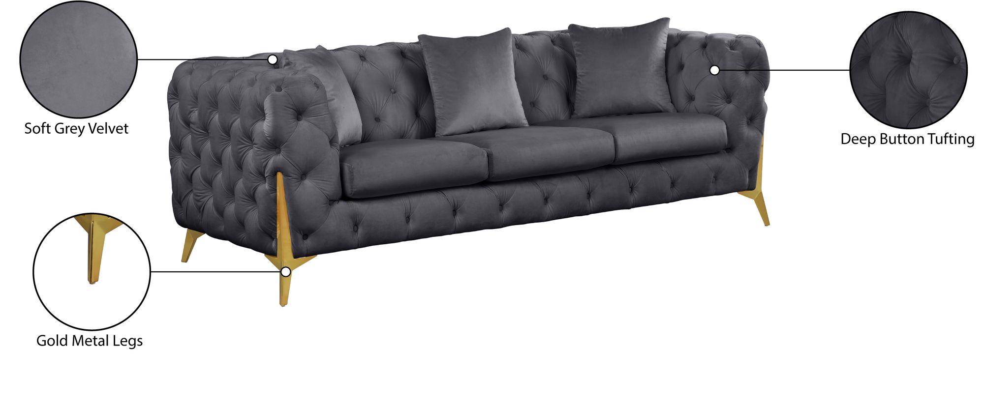 Kingdom Velvet Sofa