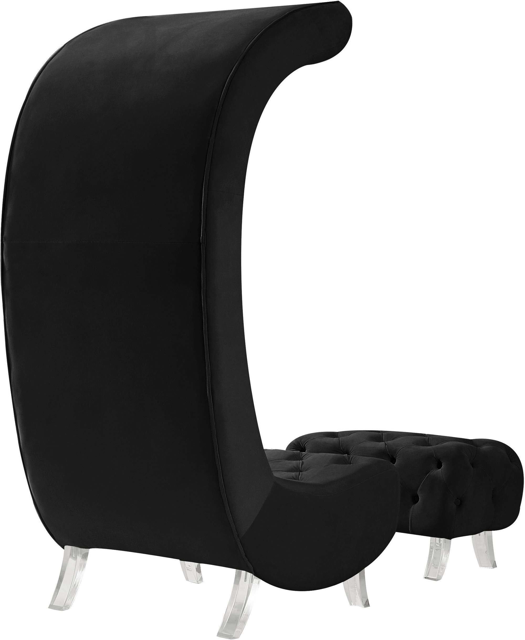 Crescent Velvet Chair