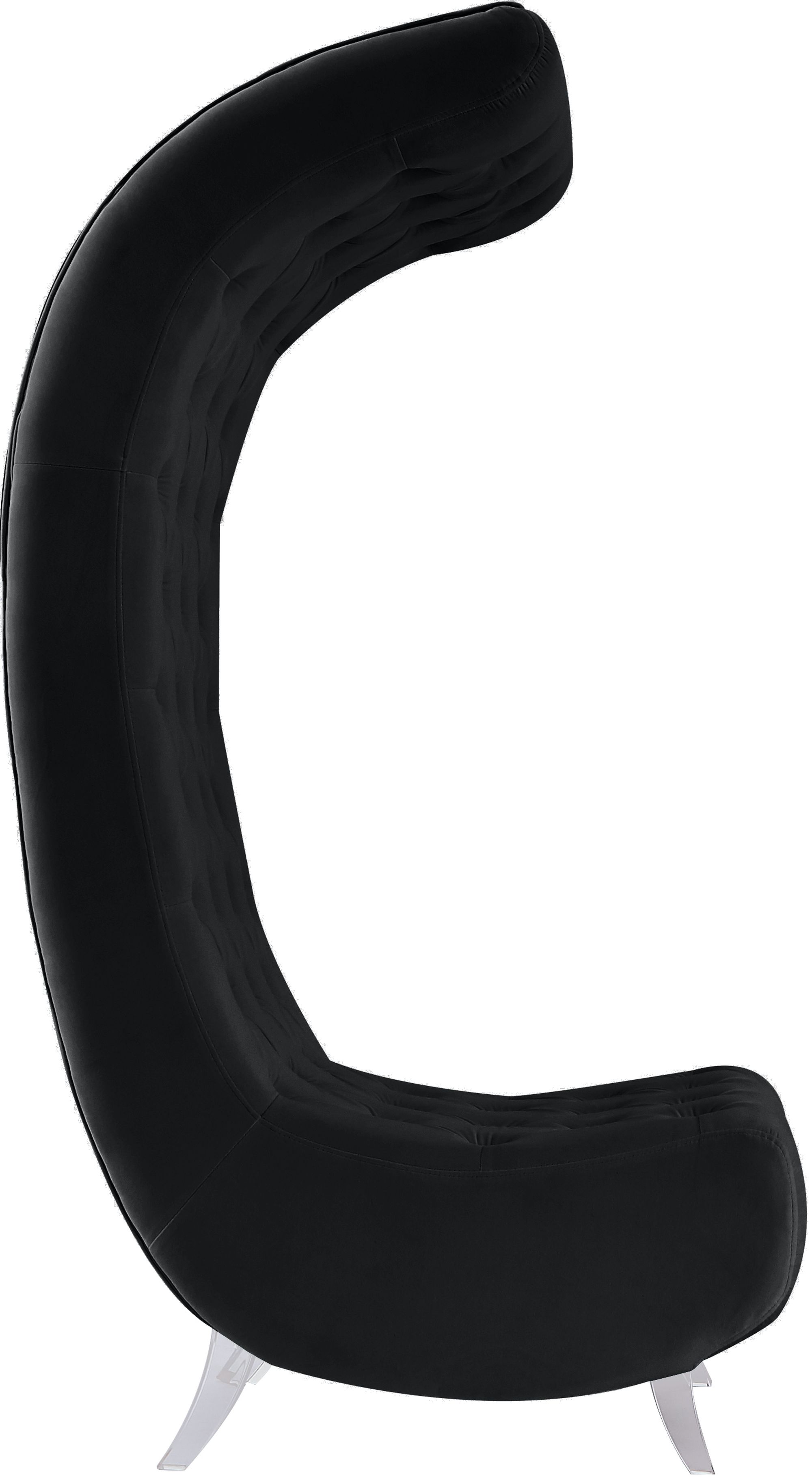 Crescent Velvet Chair