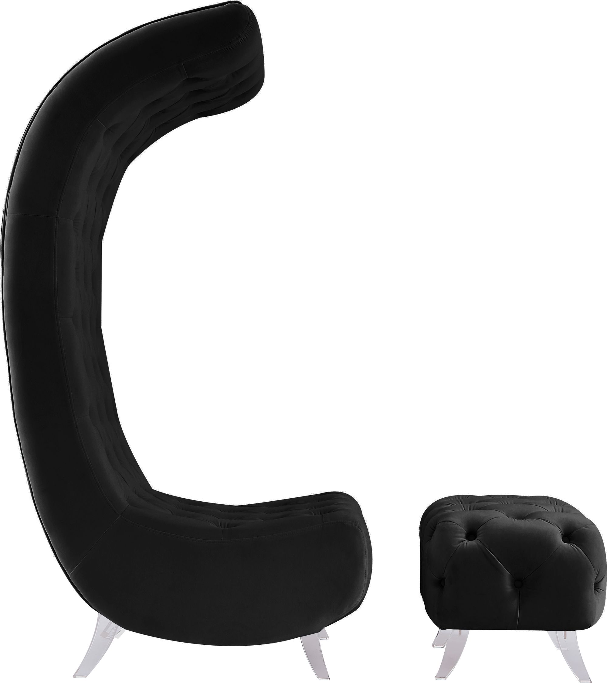 Crescent Velvet Chair