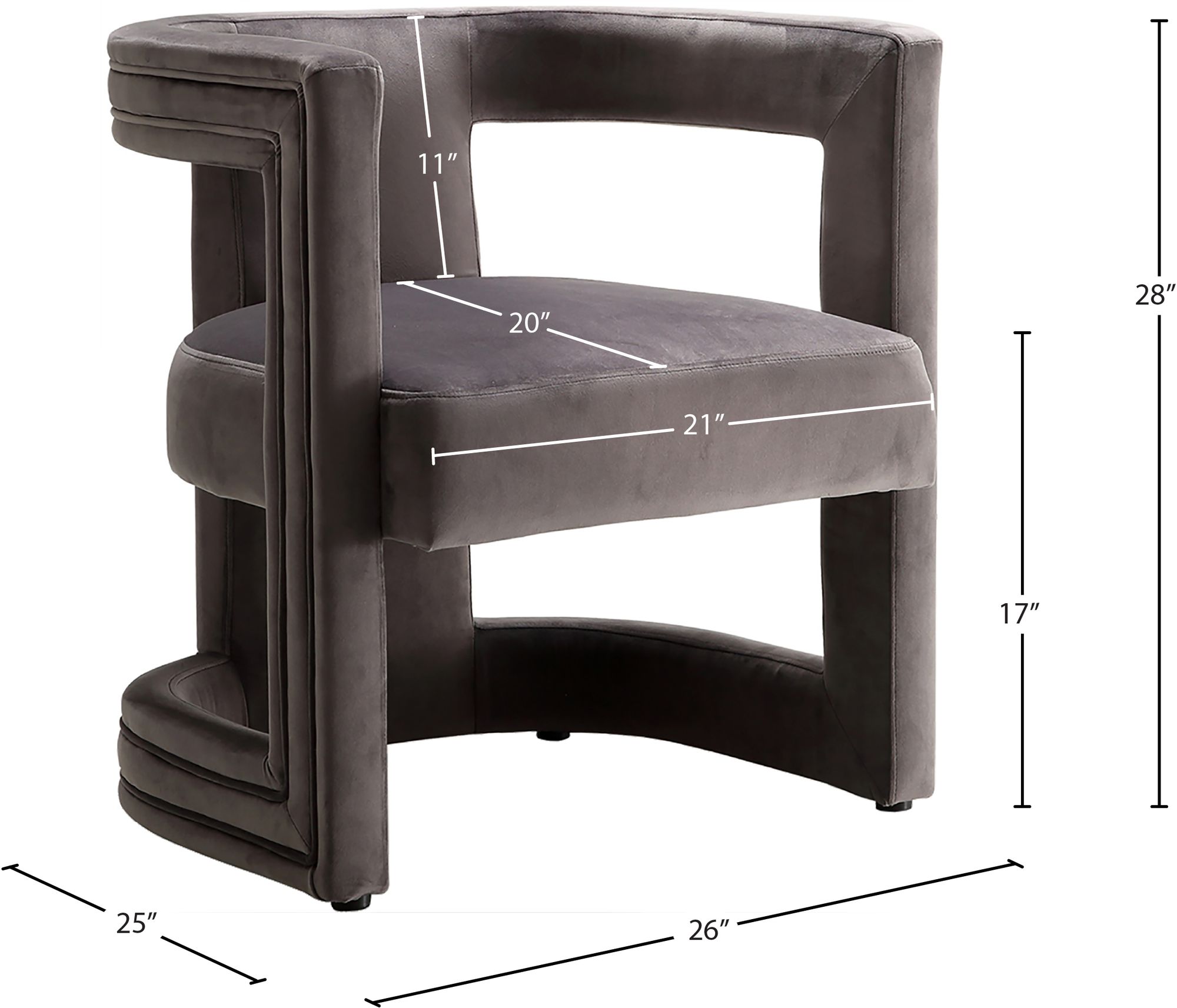 Blair Velvet Accent Chair