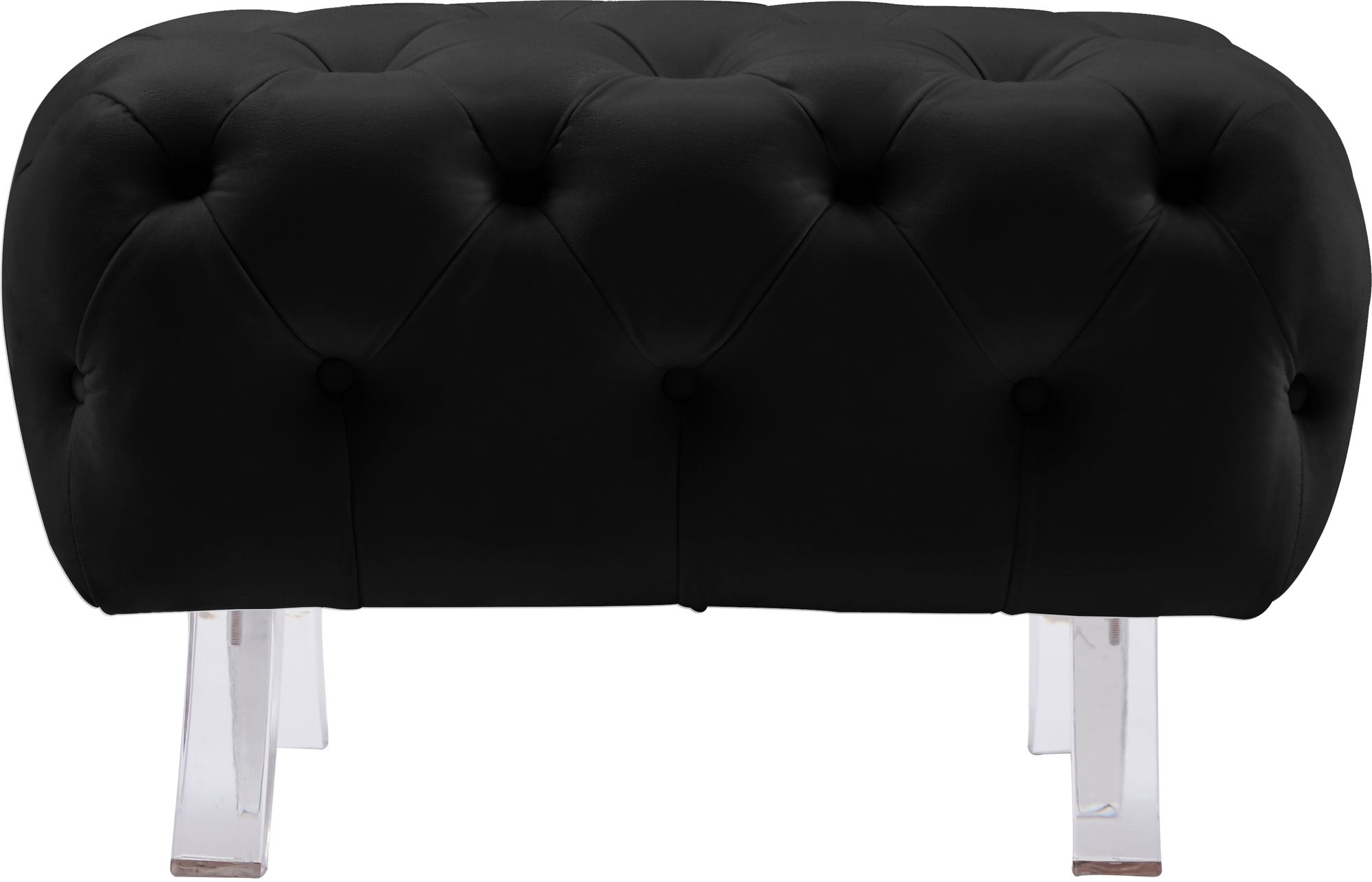 Crescent Velvet Ottoman