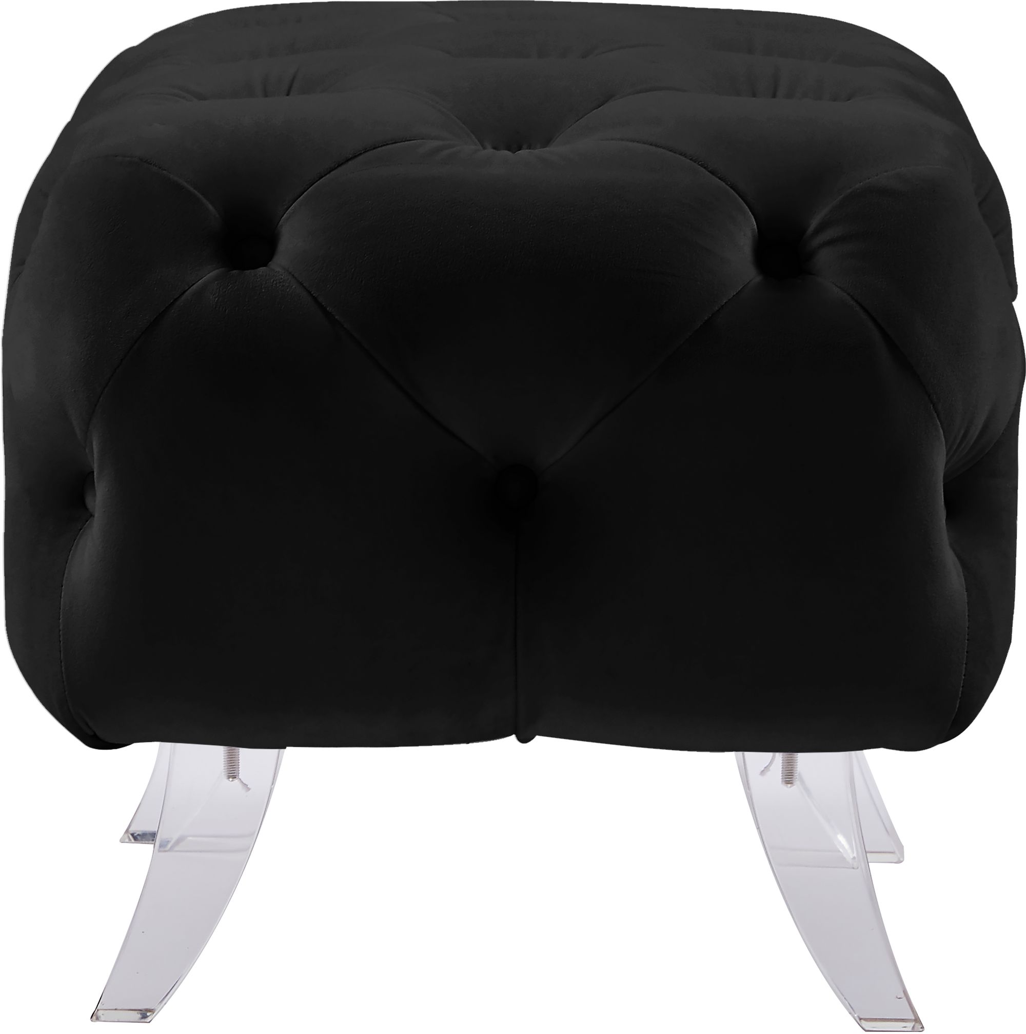 Crescent Velvet Ottoman