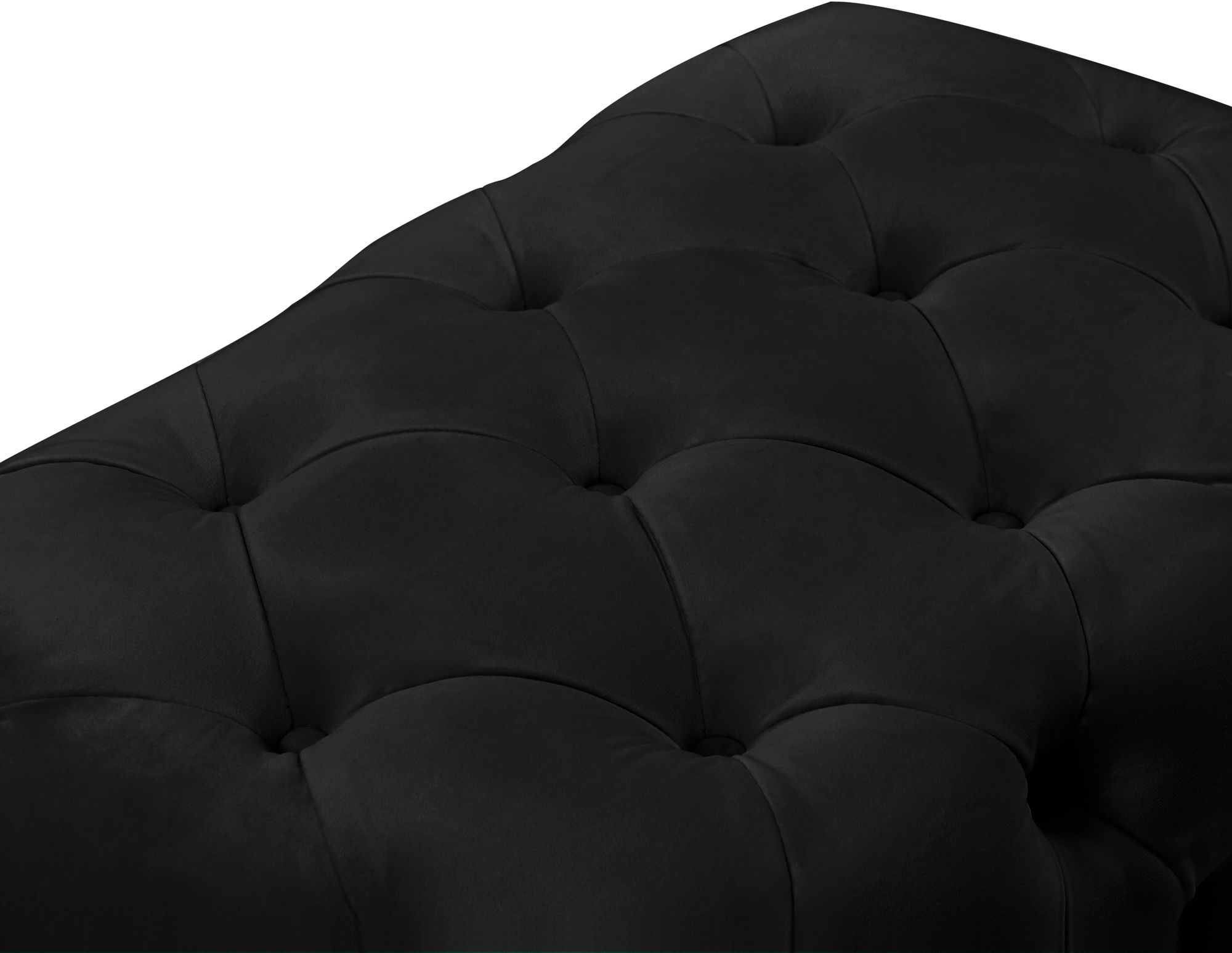 Crescent Velvet Ottoman