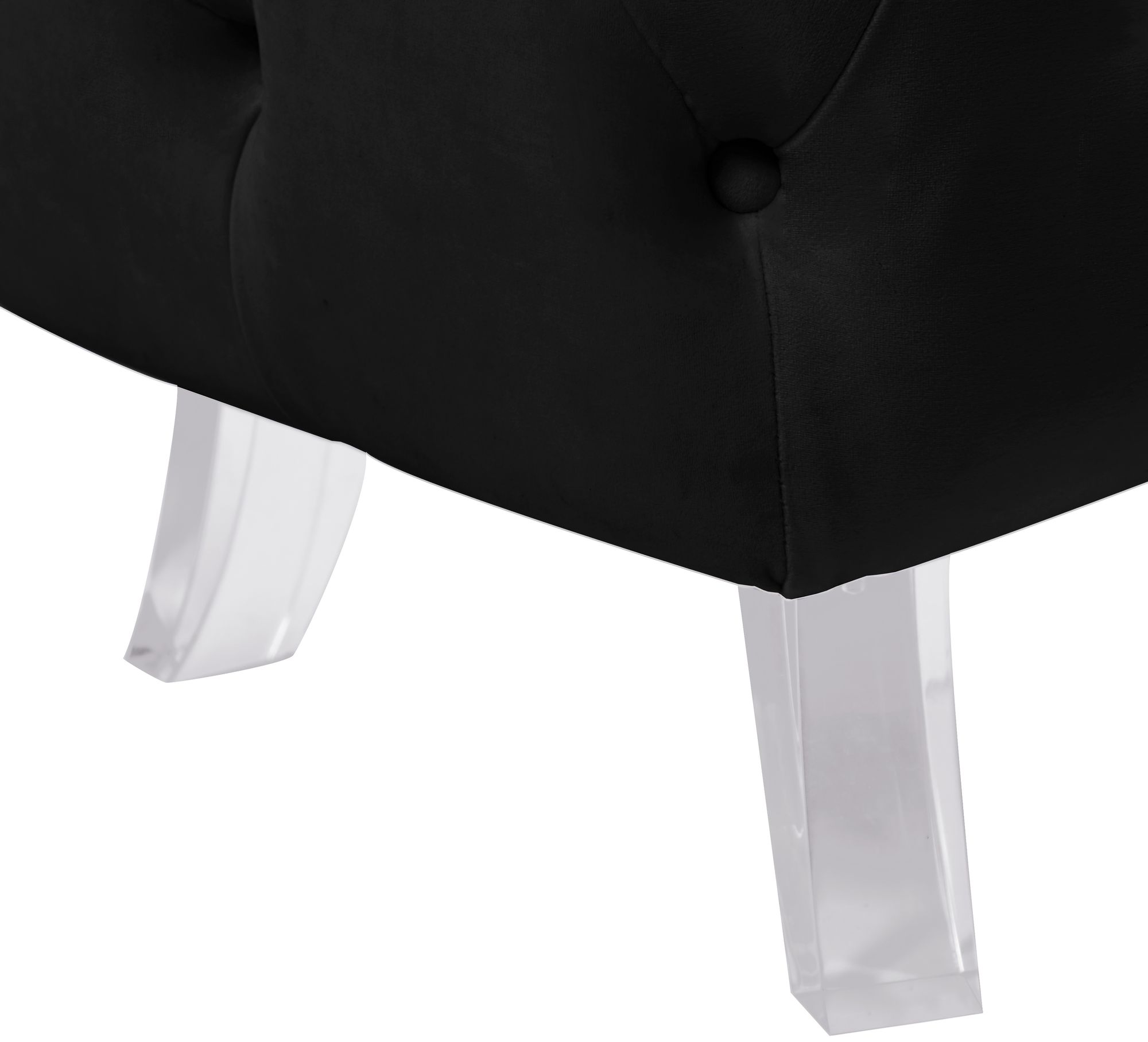 Crescent Velvet Ottoman
