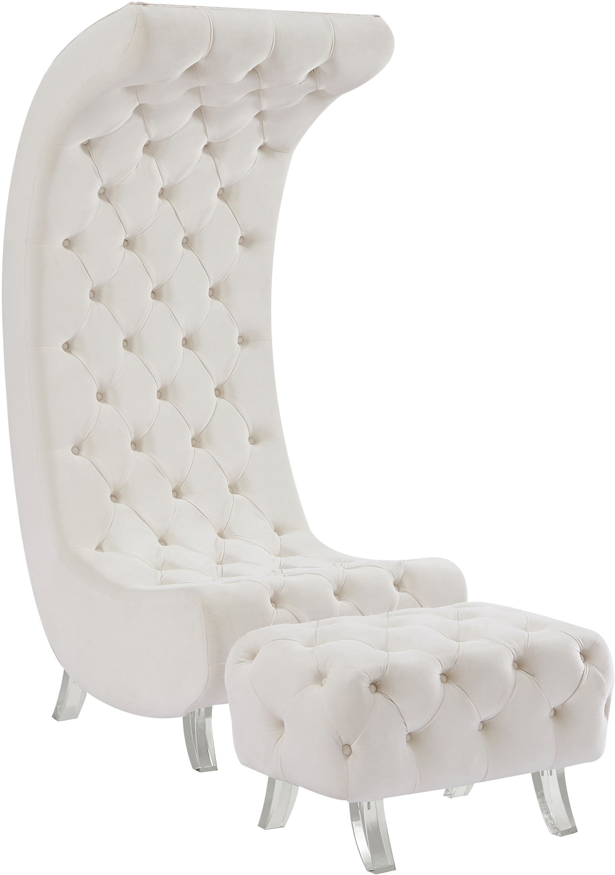 Crescent Velvet Chair