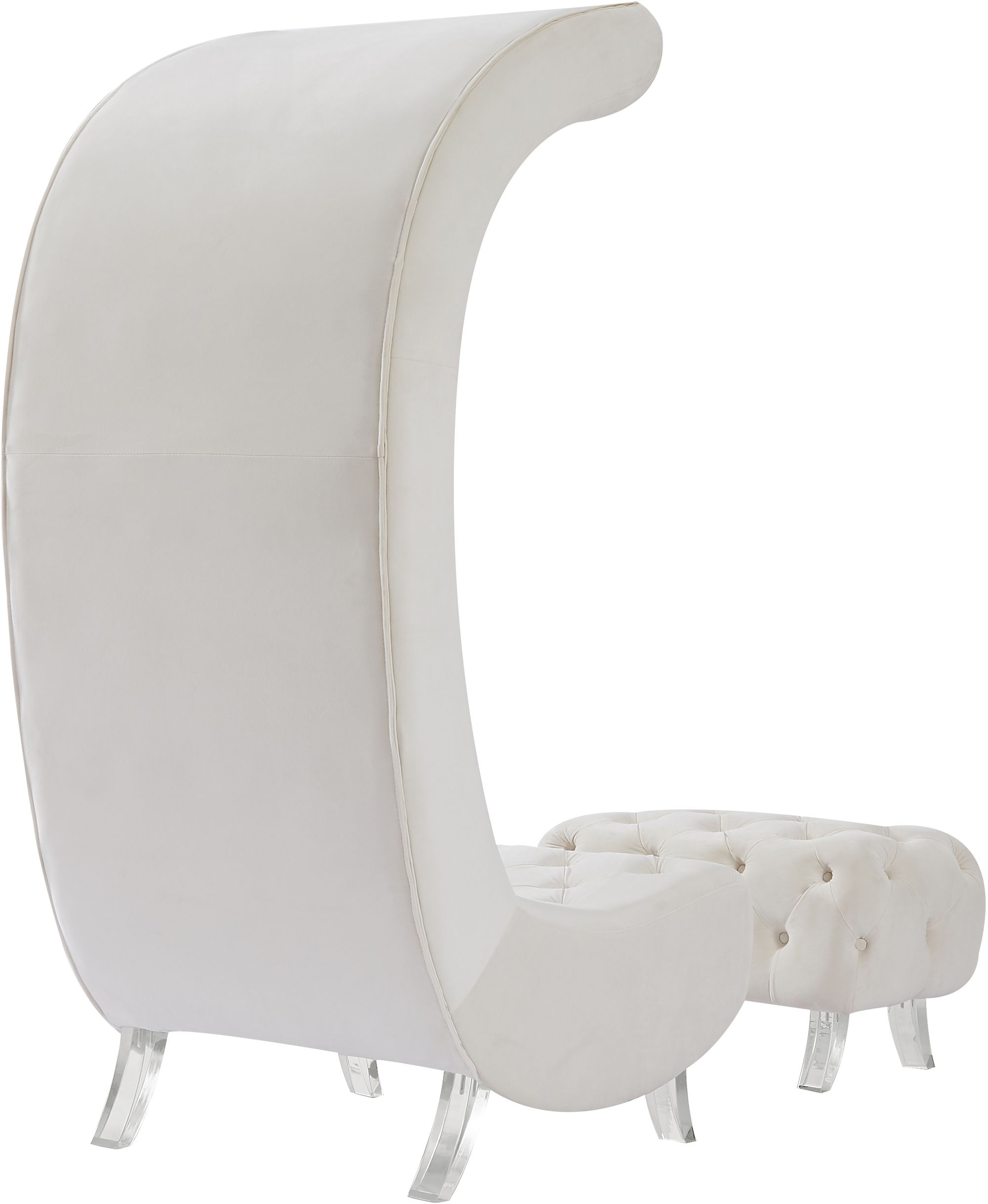 Crescent Velvet Chair