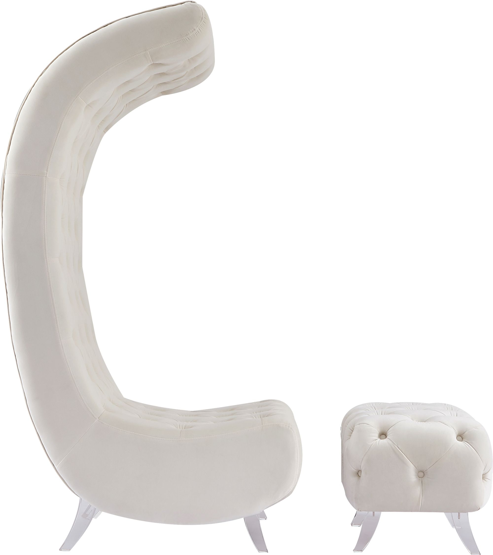 Crescent Velvet Chair