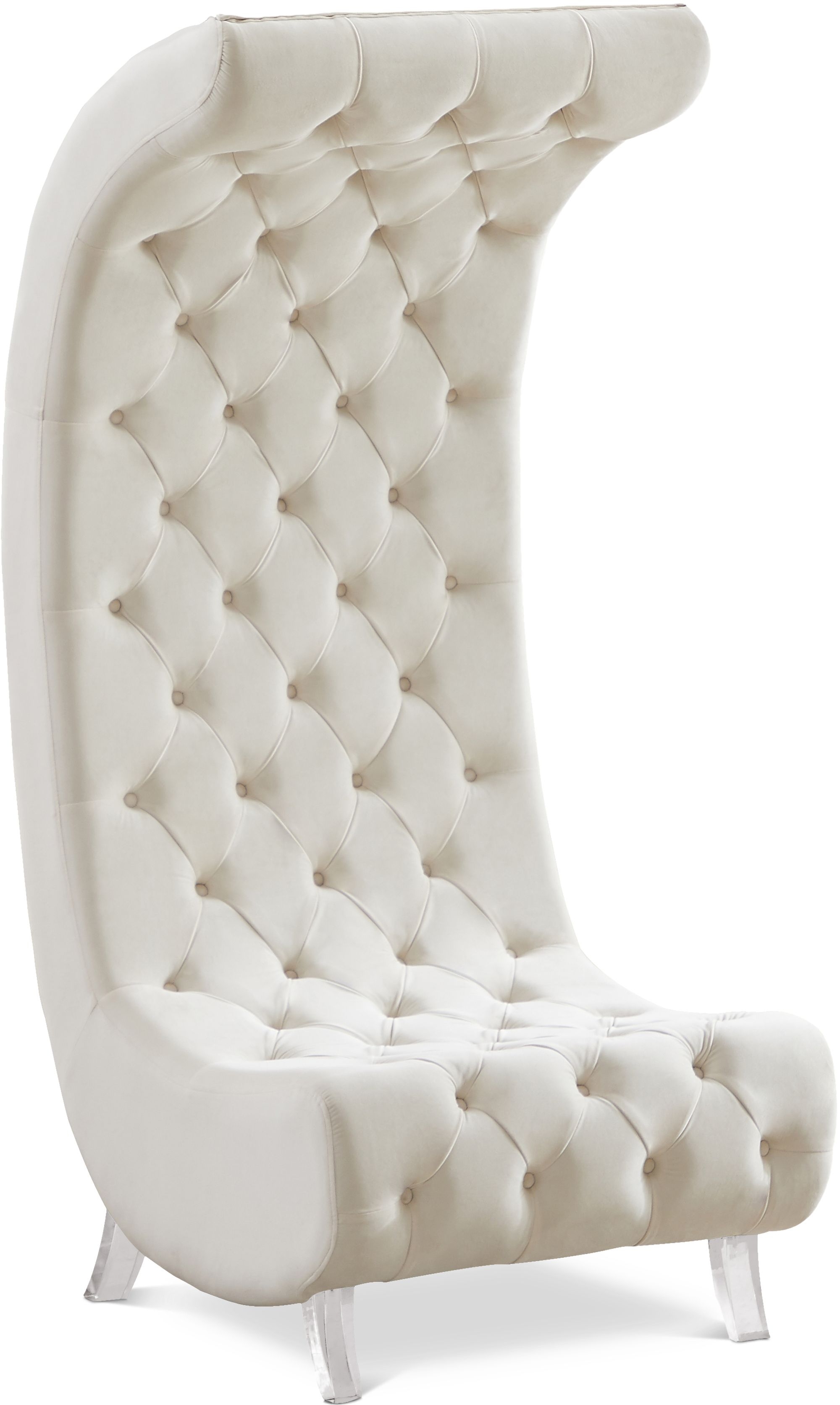 Crescent Velvet Chair