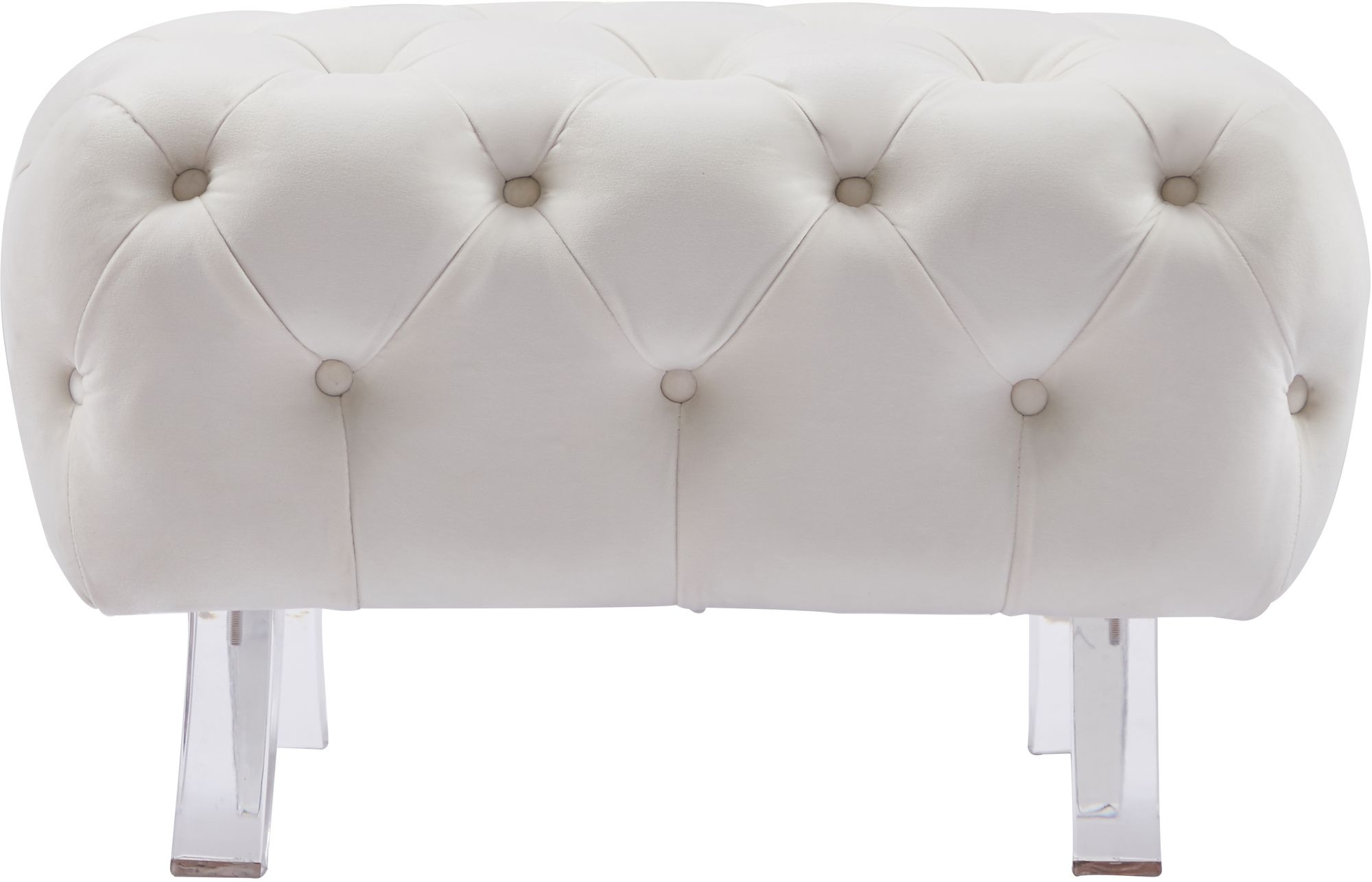 Crescent Velvet Ottoman