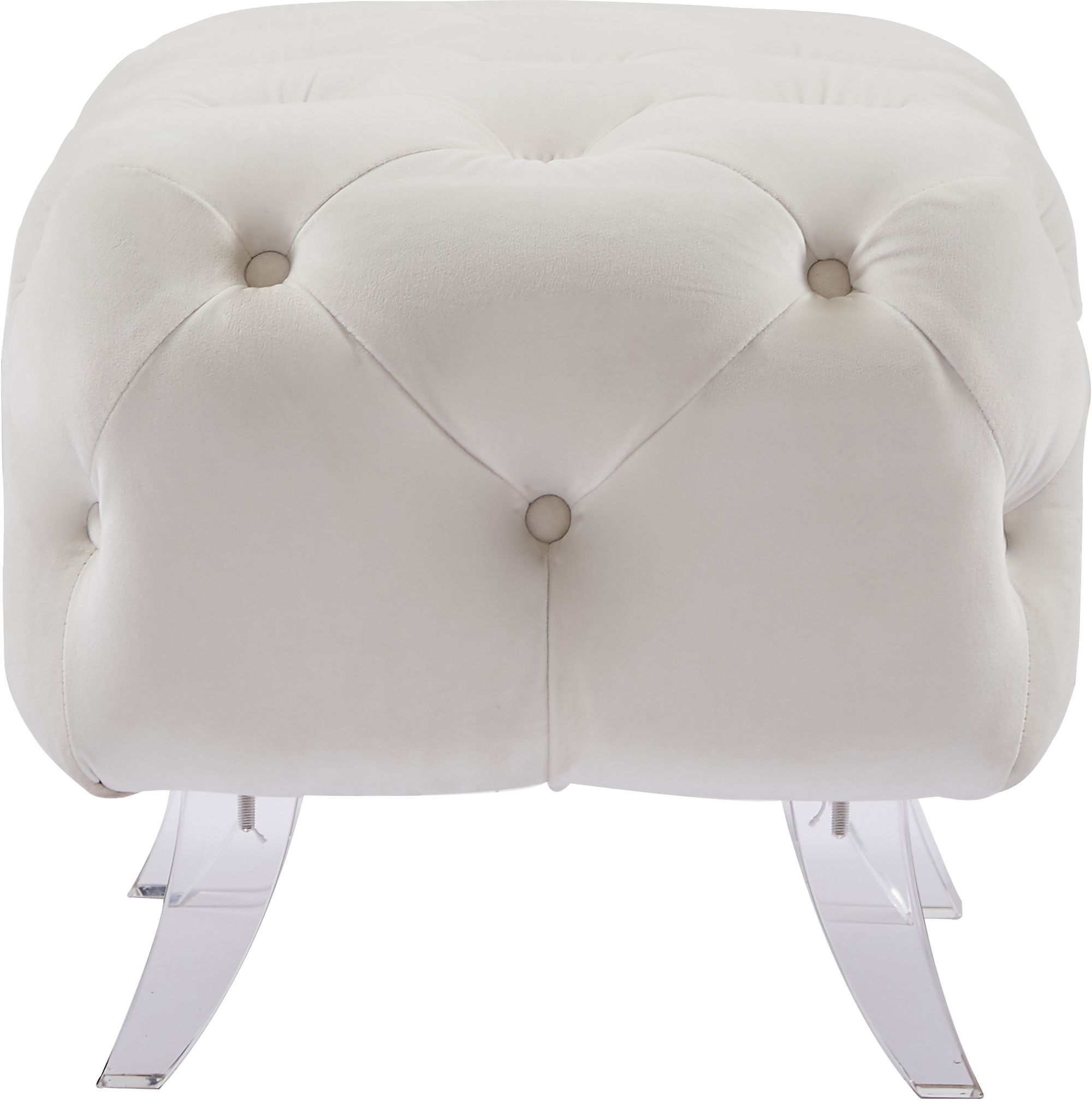 Crescent Velvet Ottoman