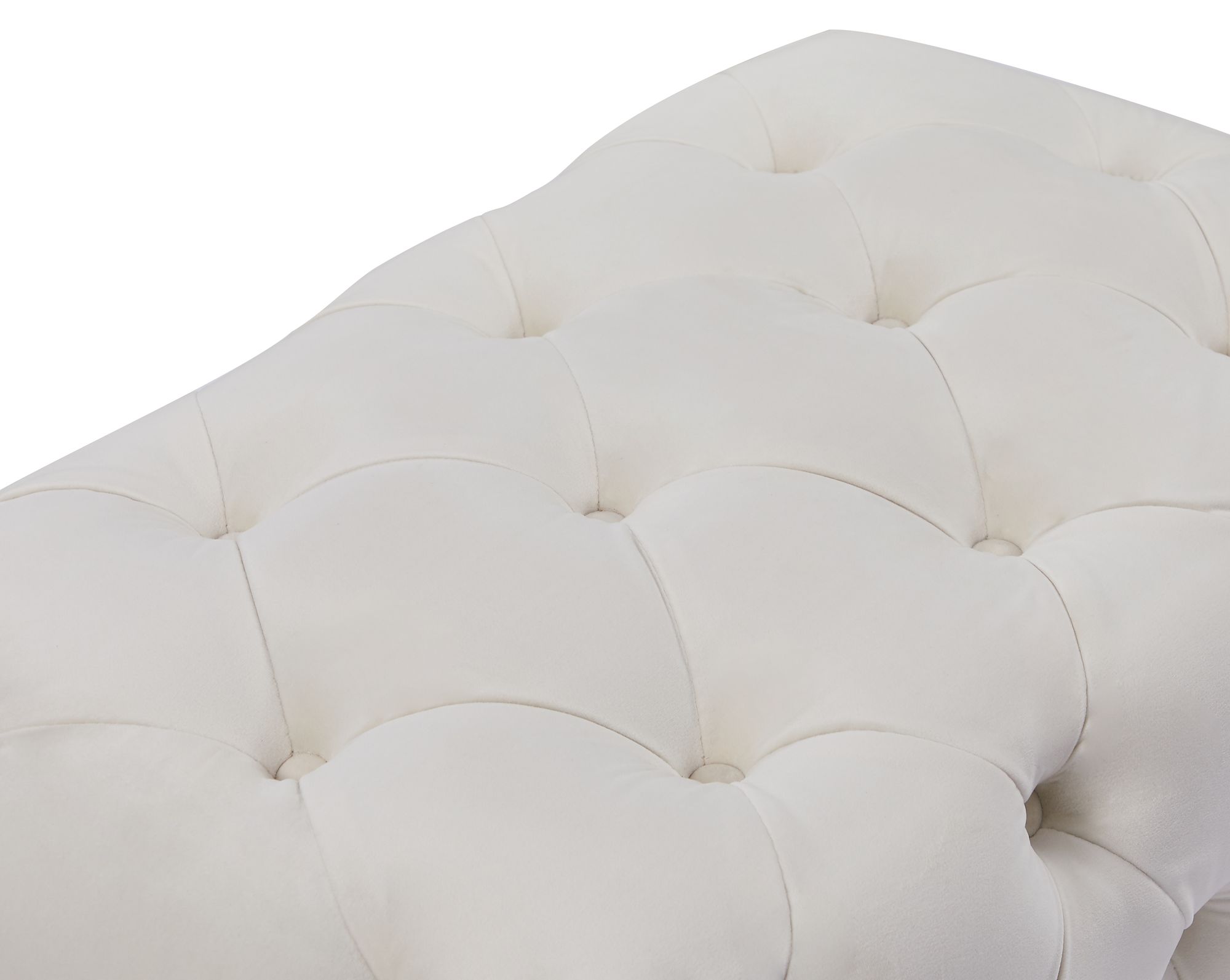 Crescent Velvet Ottoman