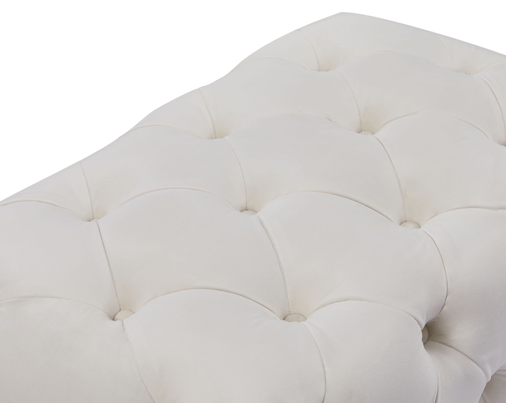 Crescent Velvet Ottoman