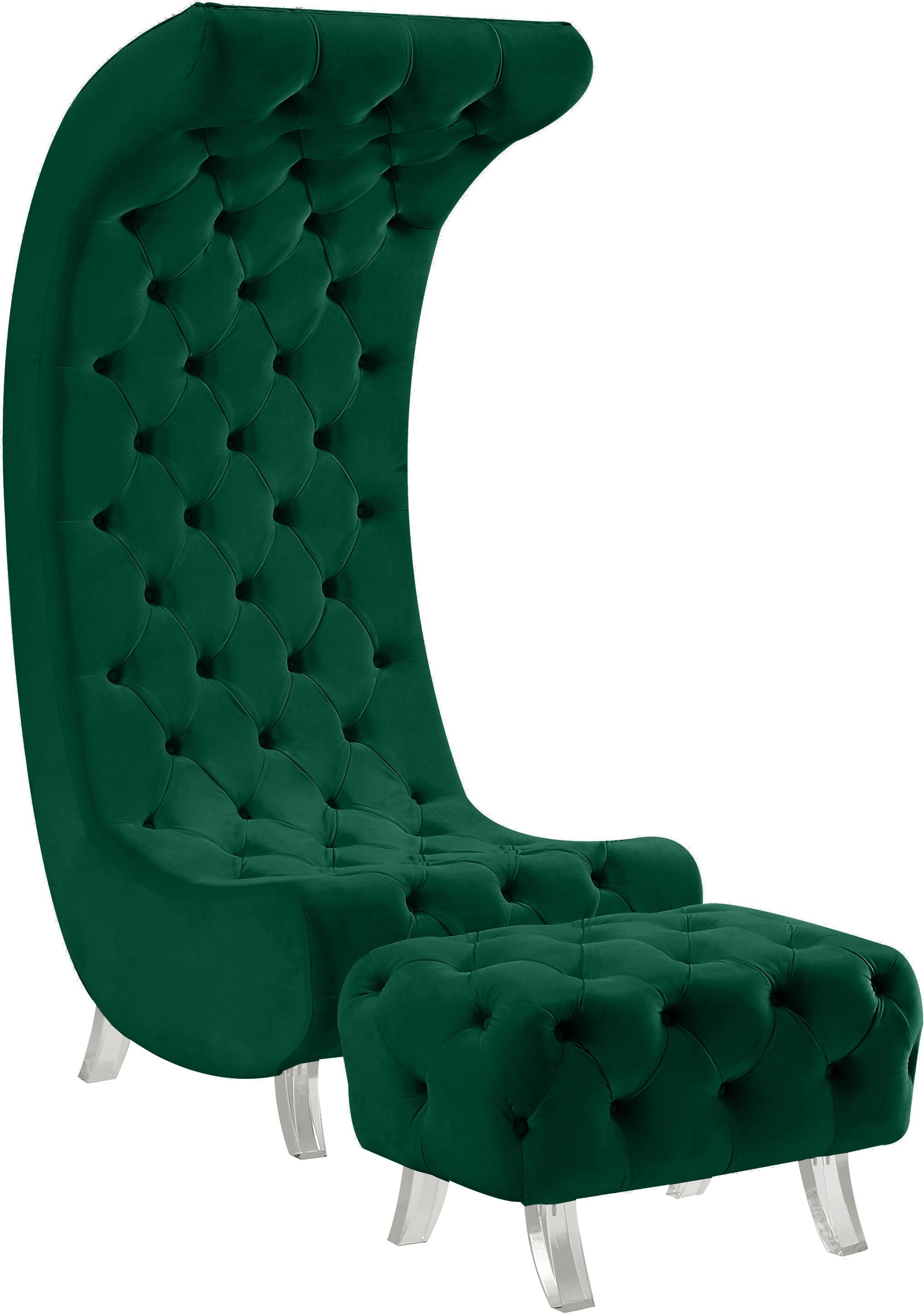 Crescent Velvet Chair