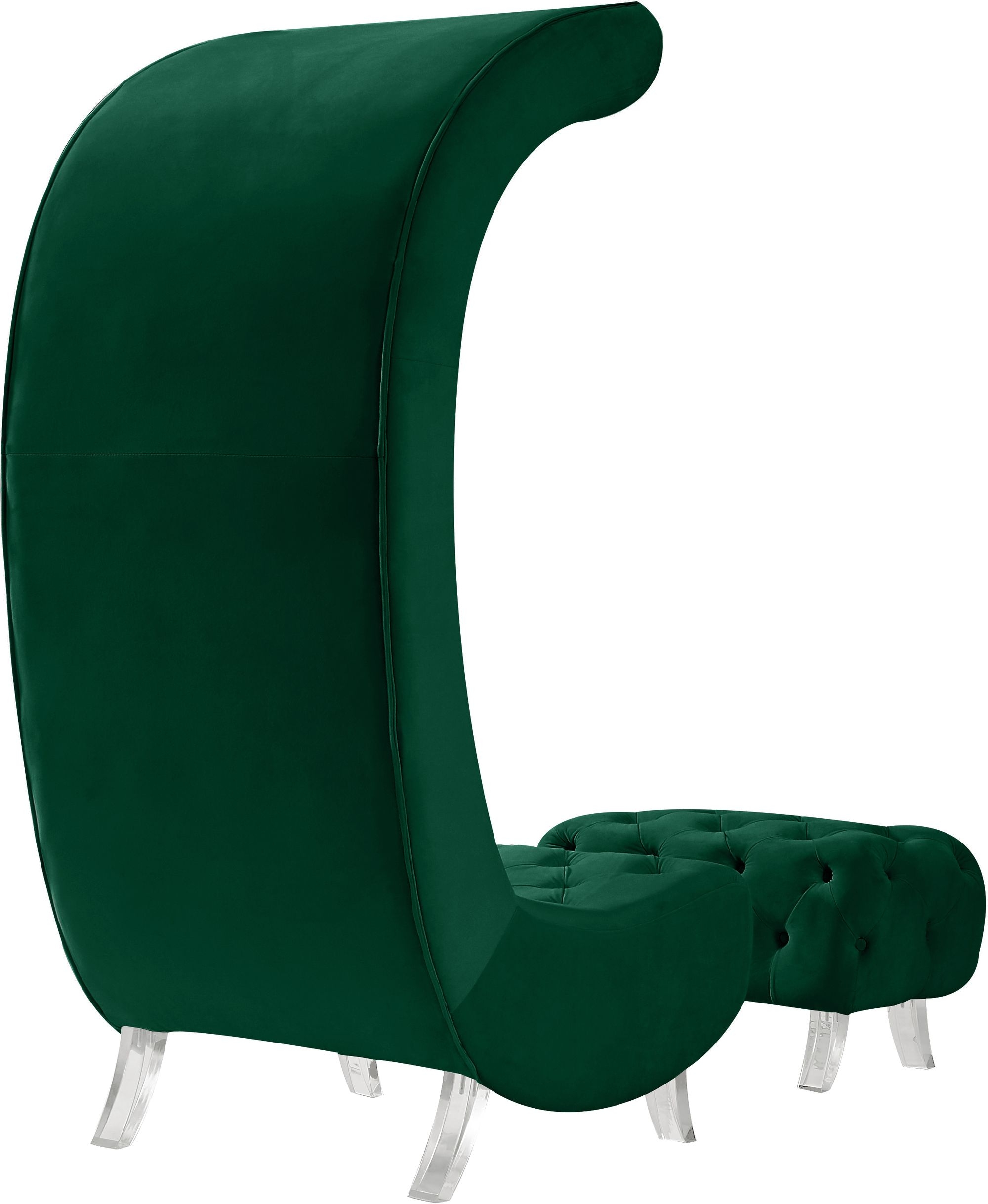 Crescent Velvet Chair