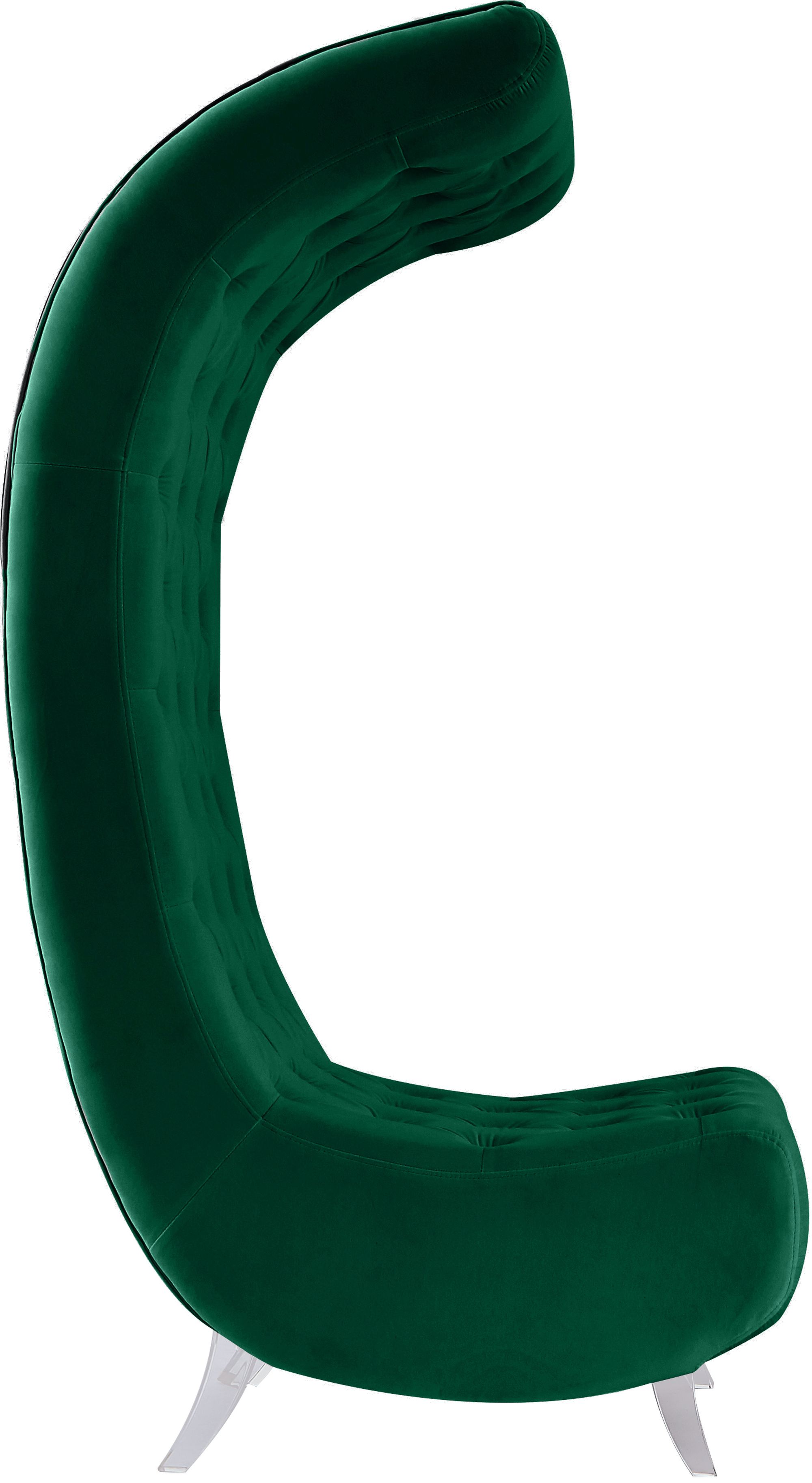 Crescent Velvet Chair