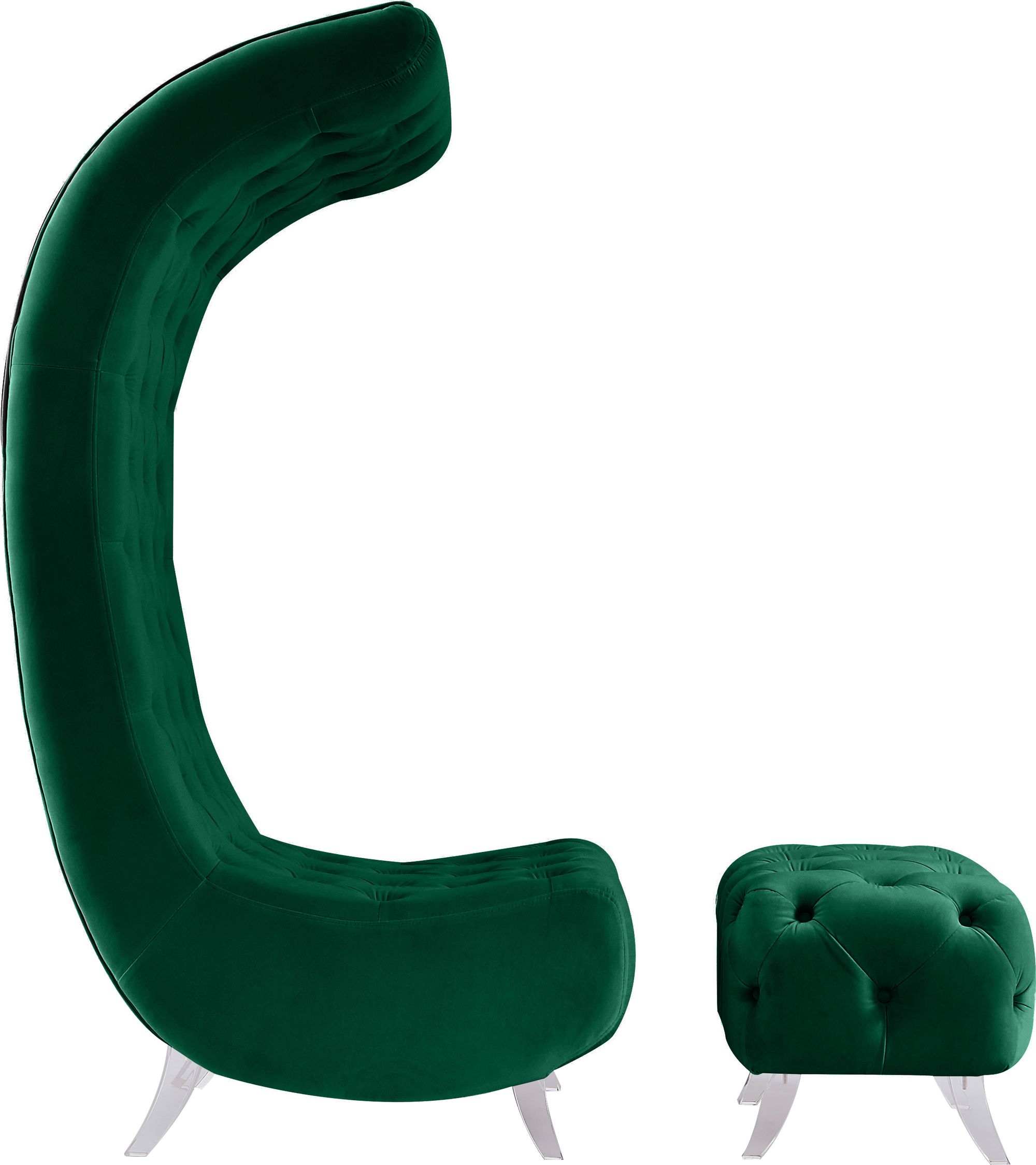 Crescent Velvet Chair