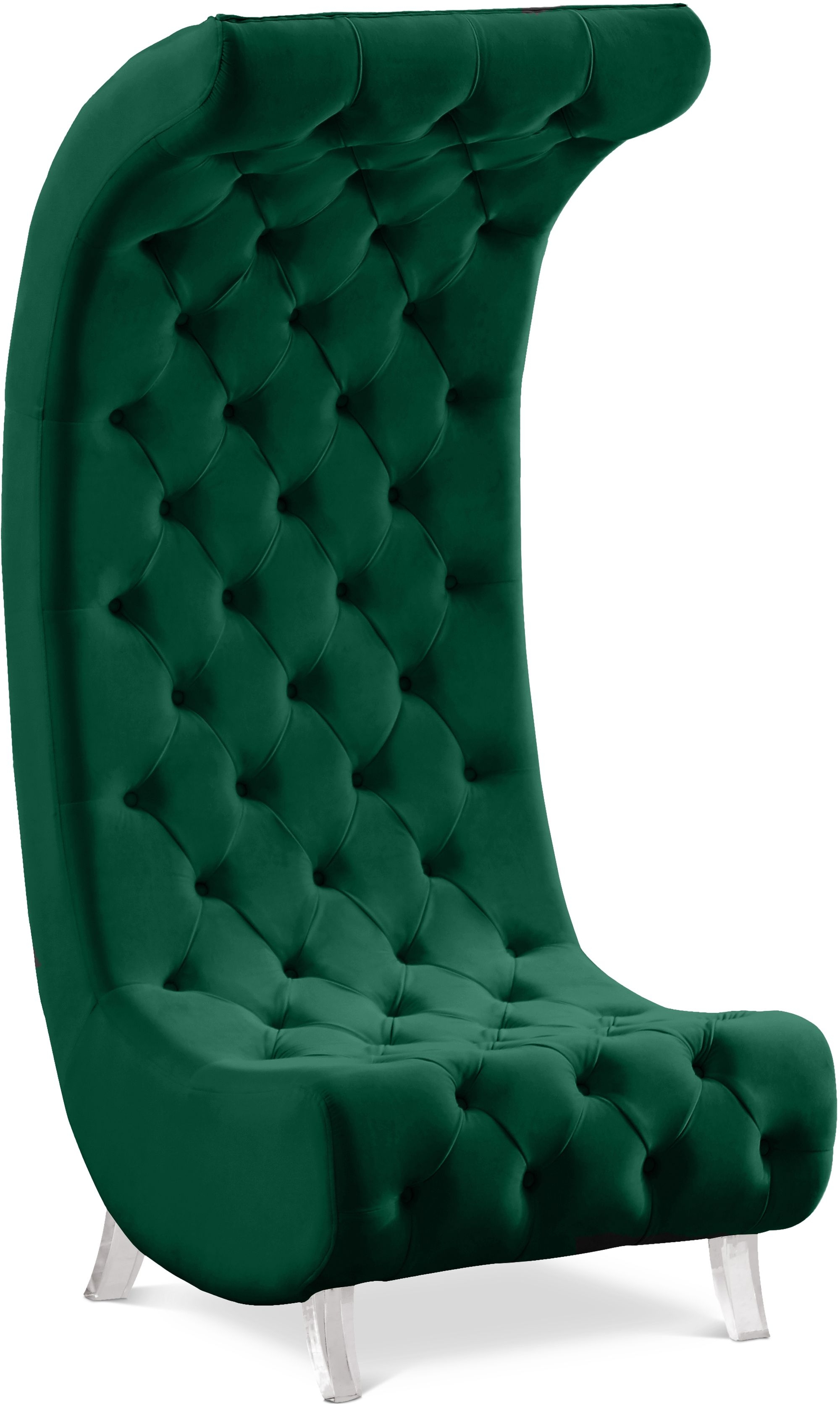 Crescent Velvet Chair
