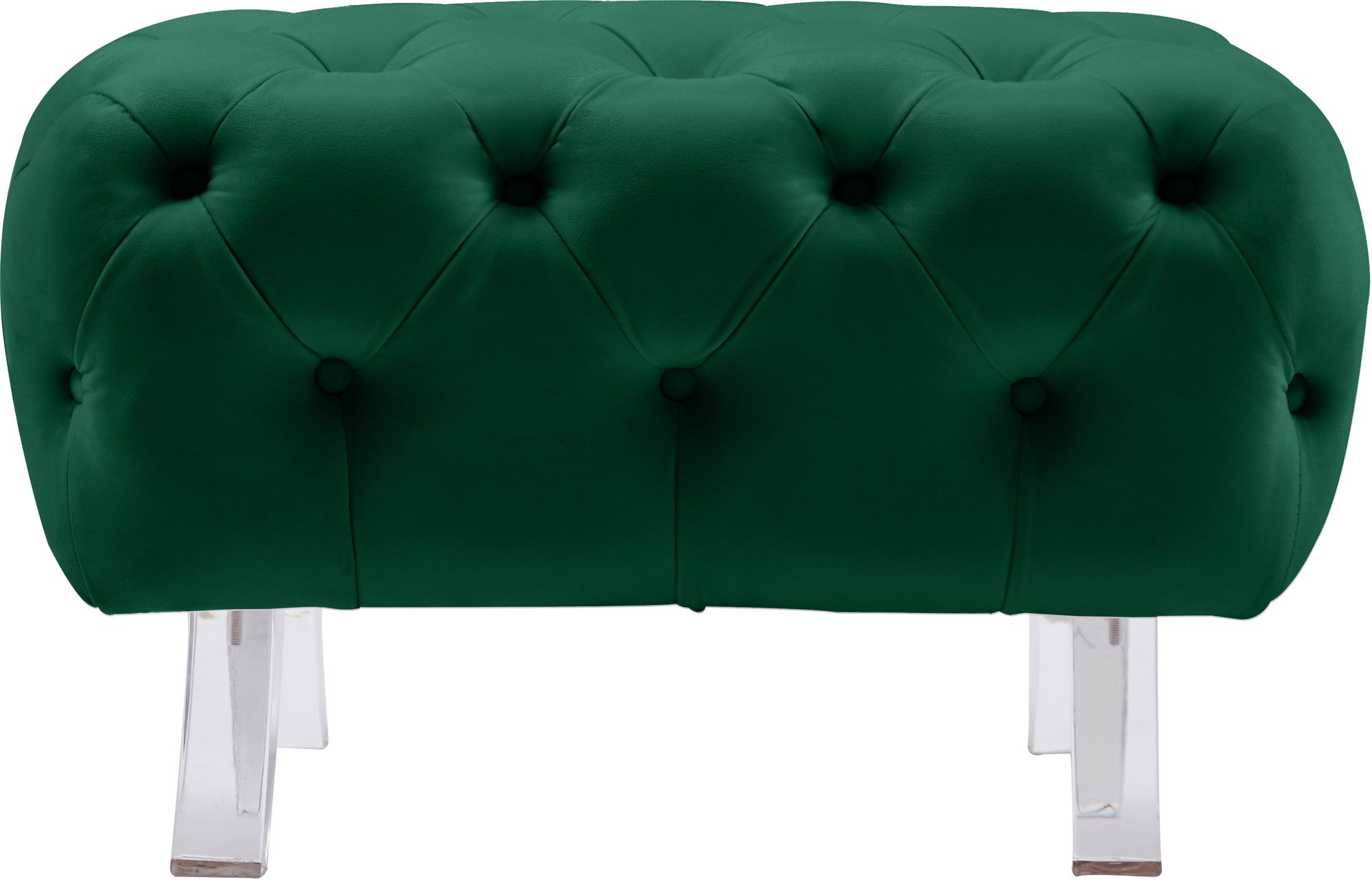 Crescent Velvet Ottoman