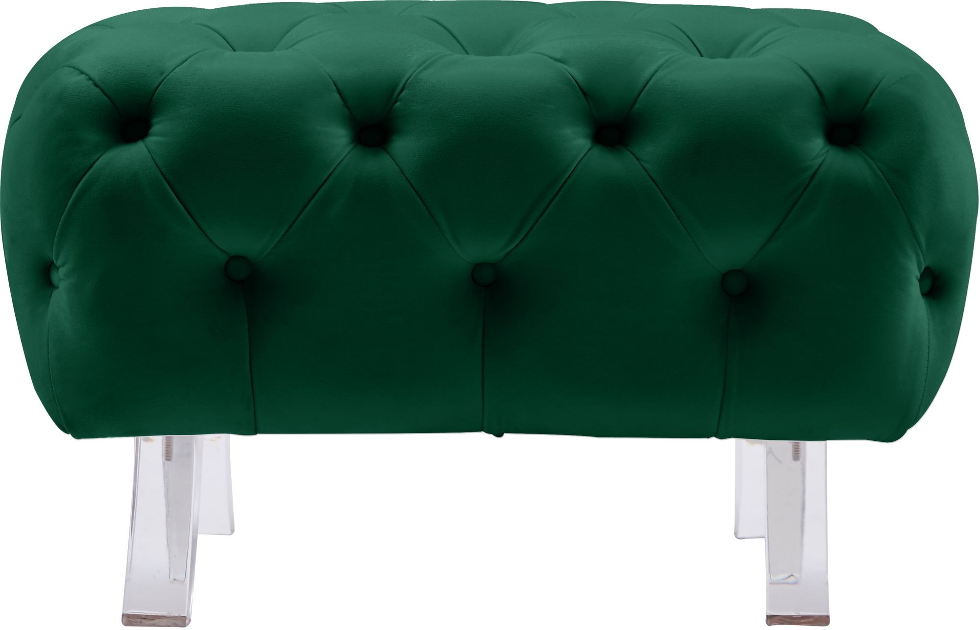 Crescent Velvet Ottoman