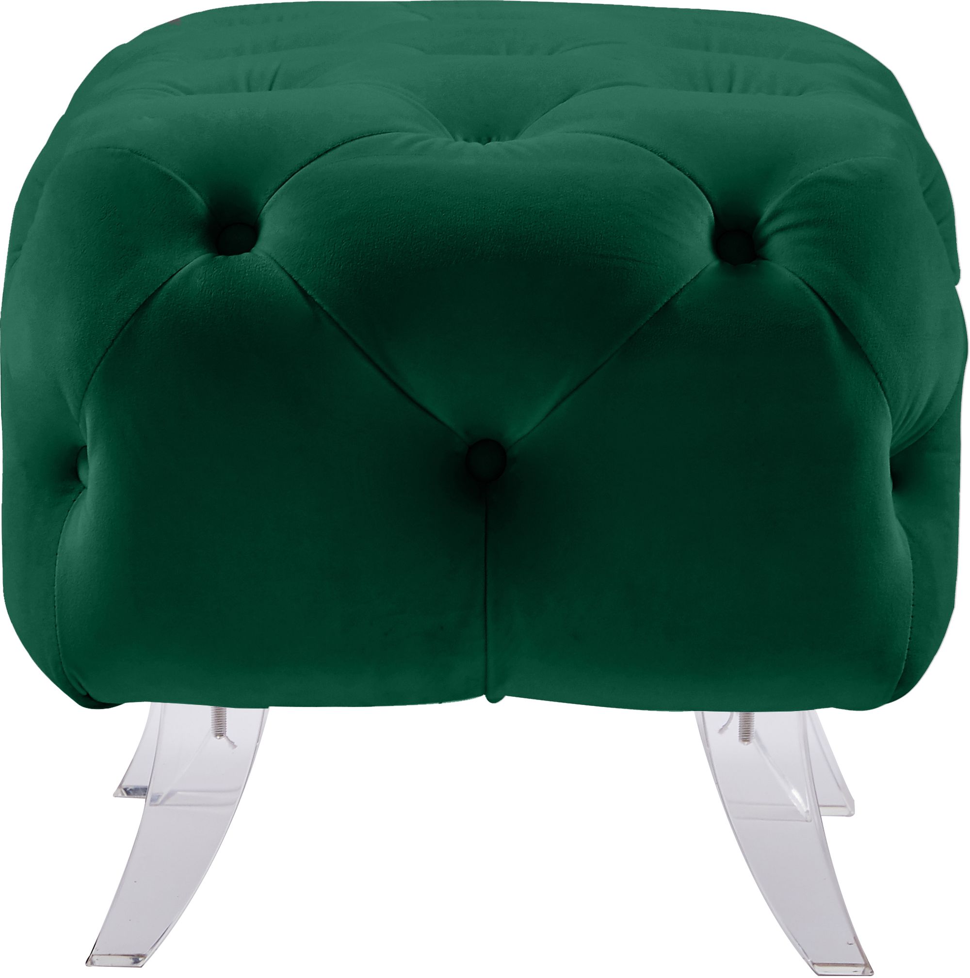 Crescent Velvet Ottoman