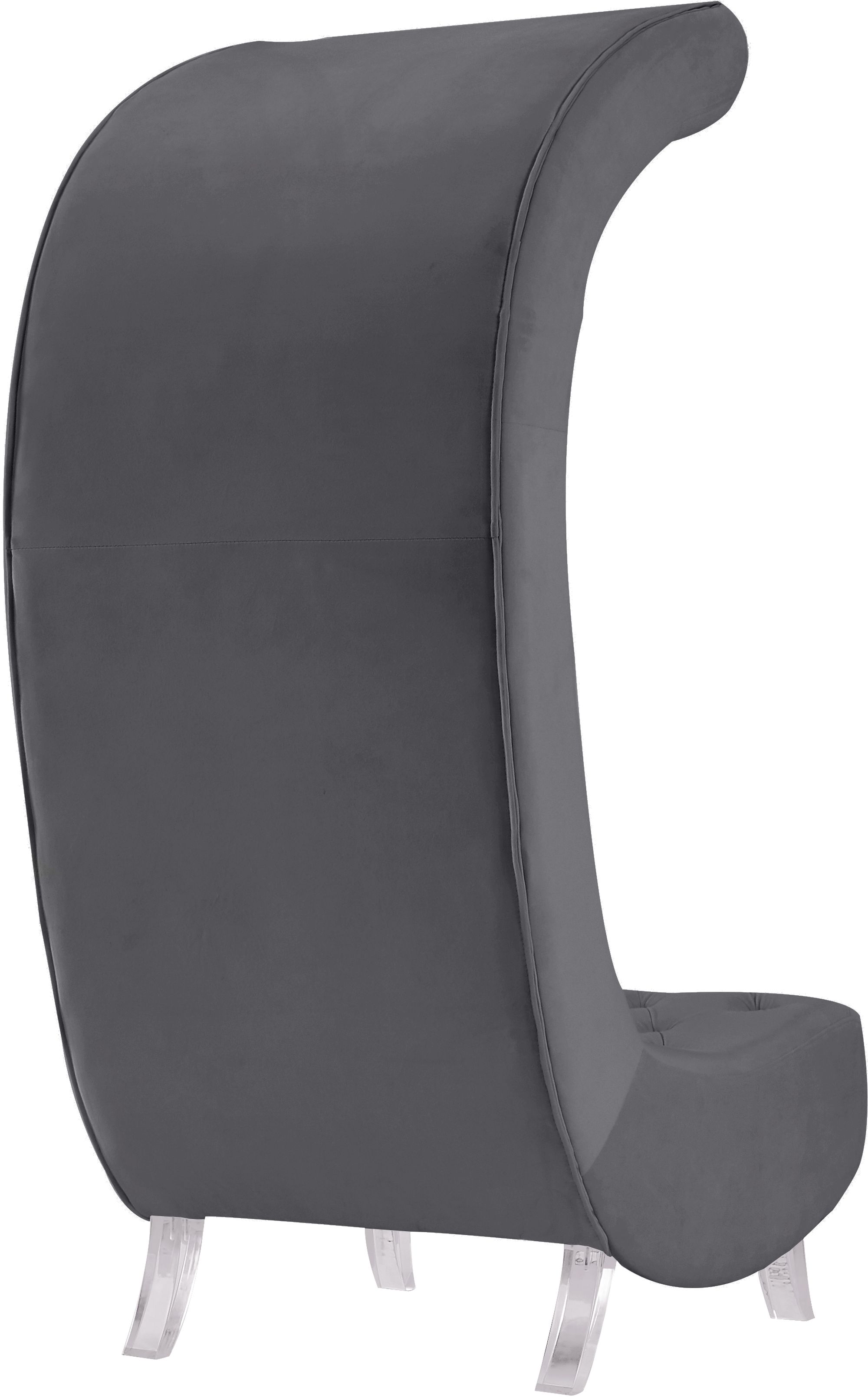 Crescent Velvet Chair