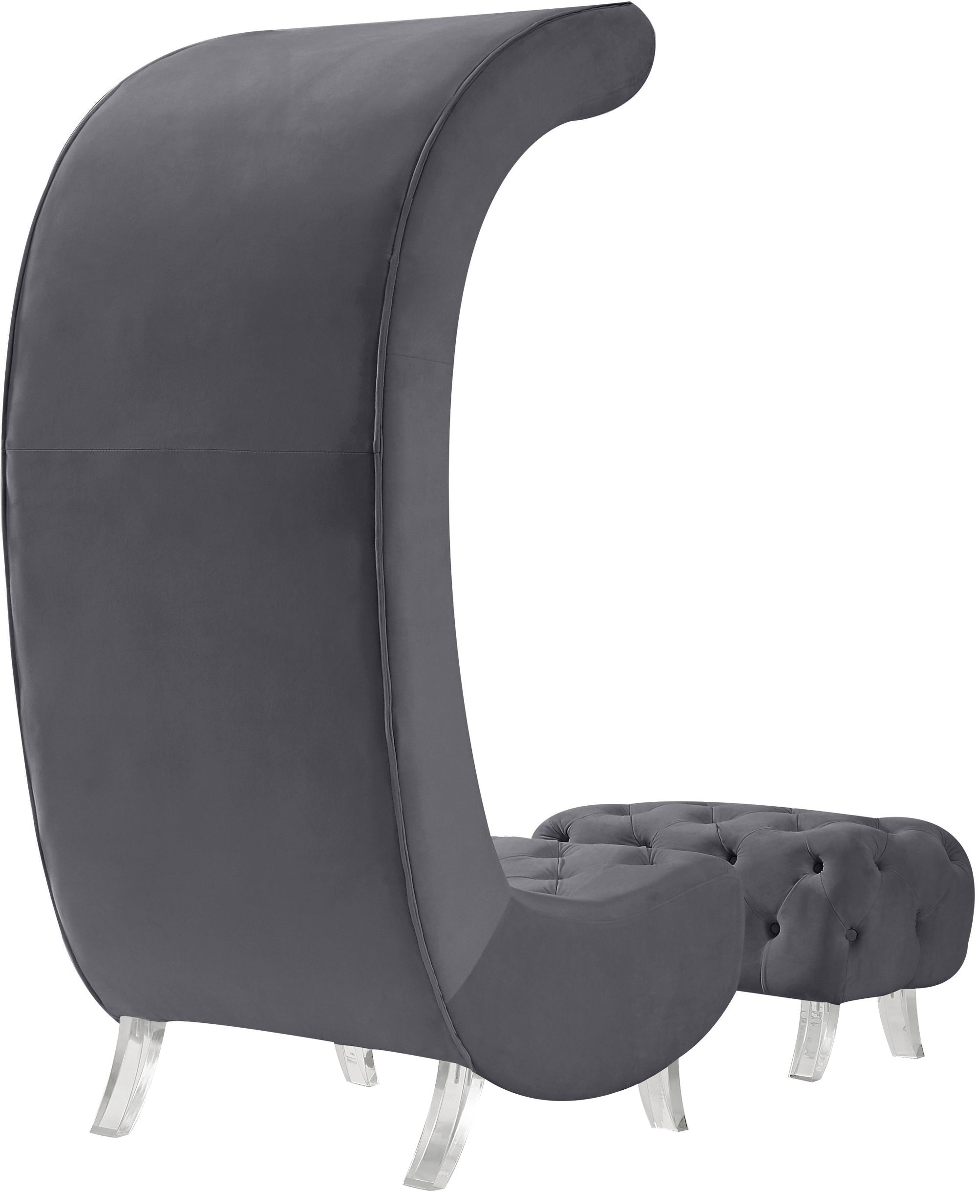 Crescent Velvet Chair