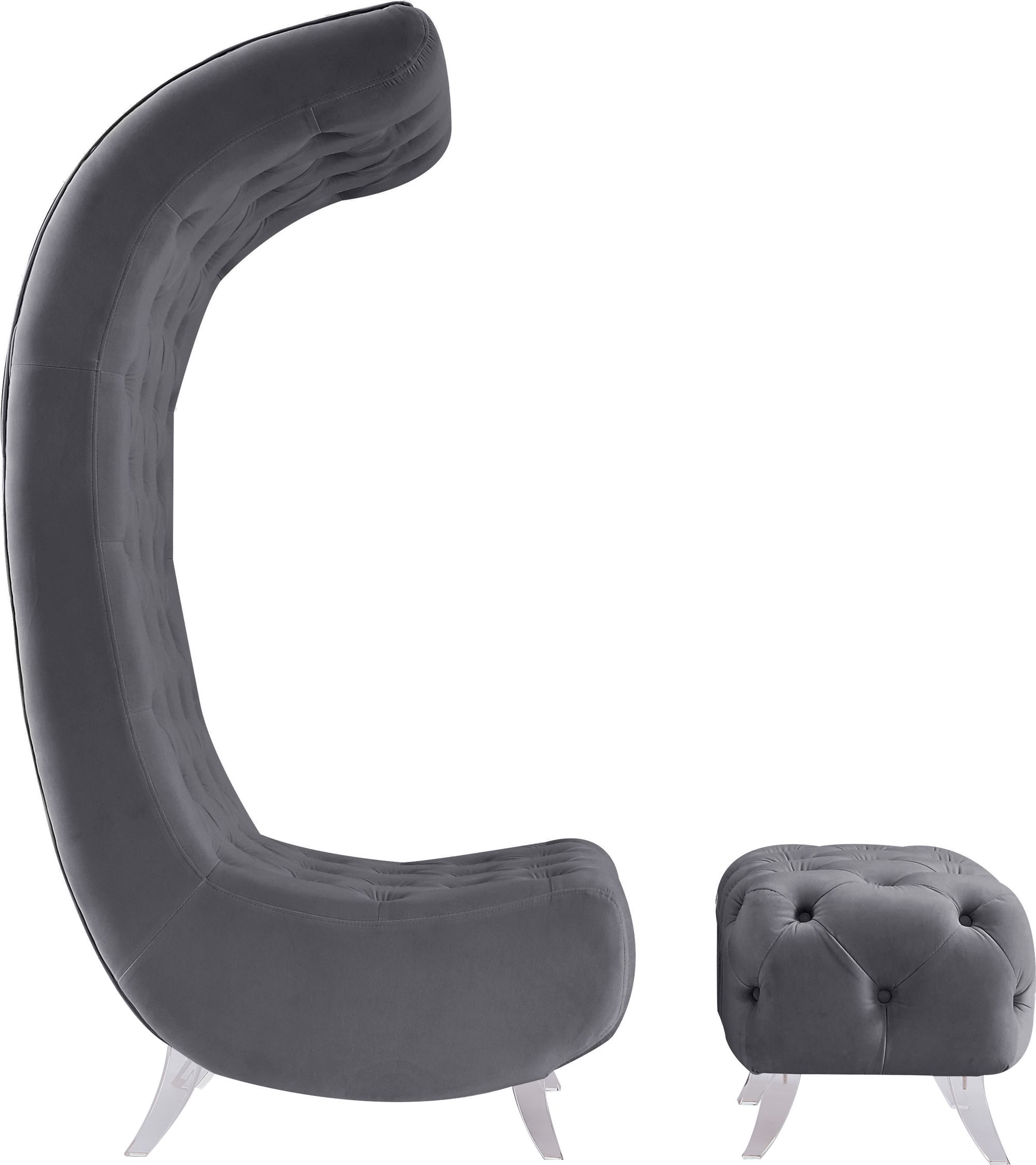 Crescent Velvet Chair