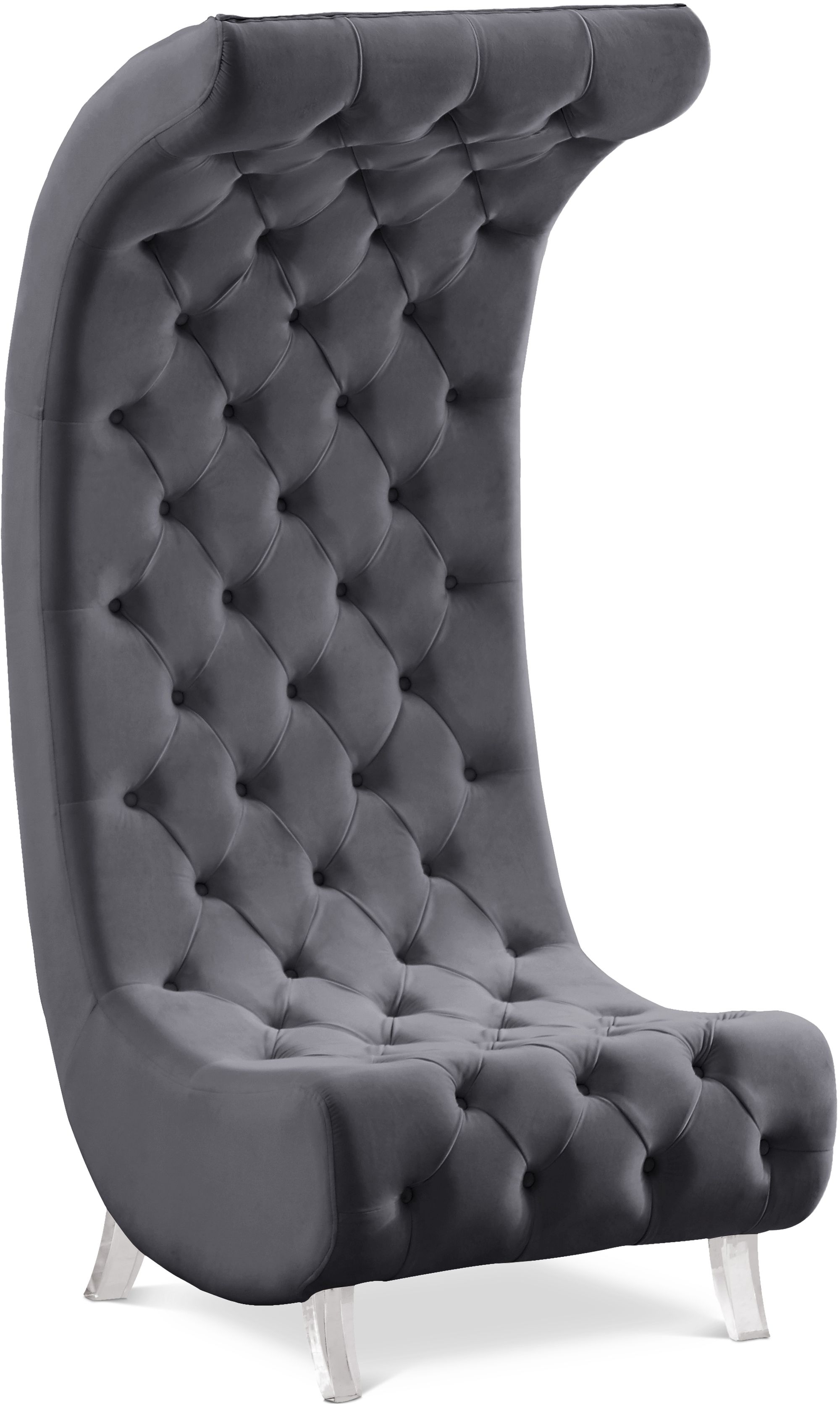 Crescent Velvet Chair
