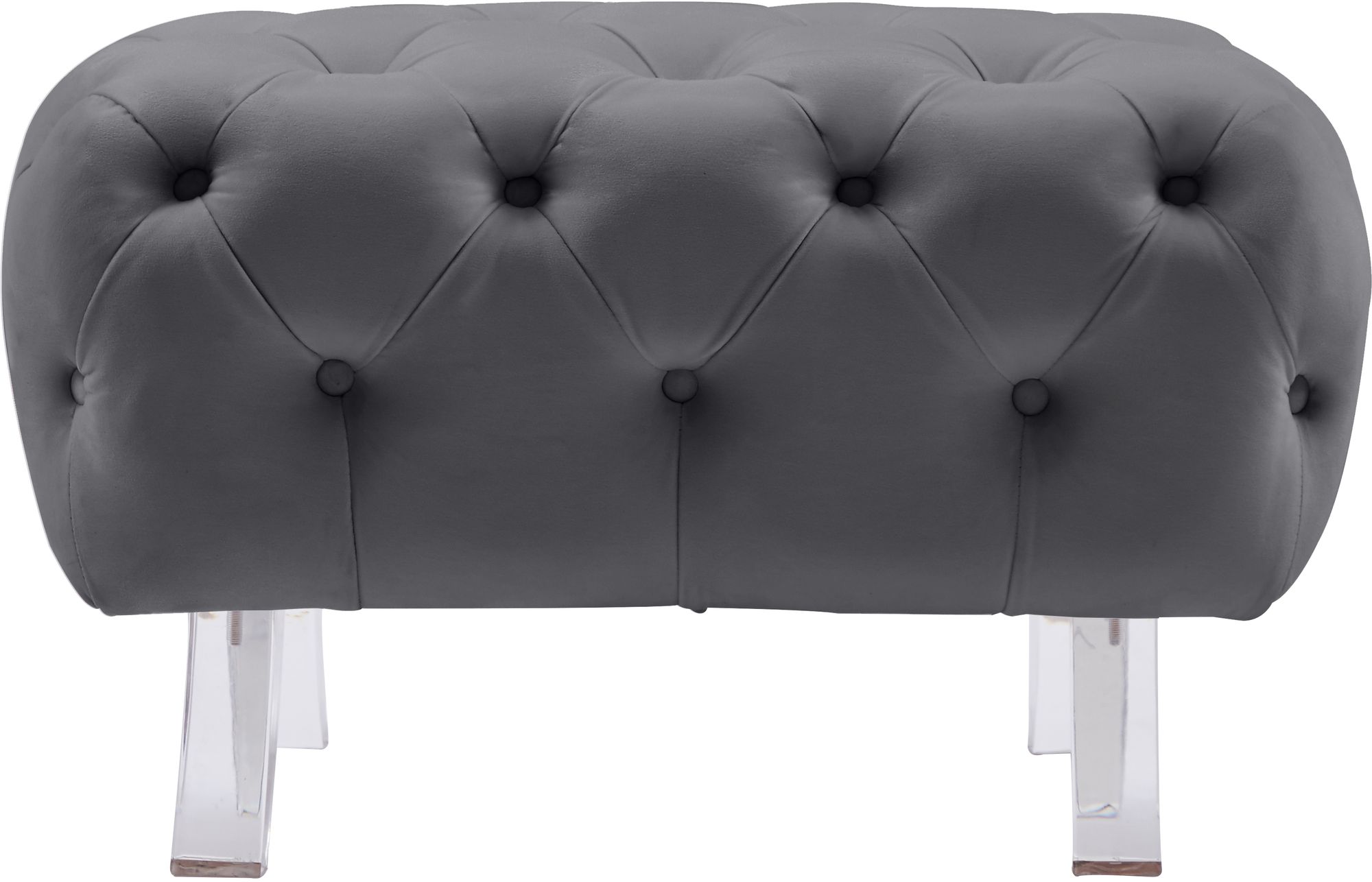 Crescent Velvet Ottoman