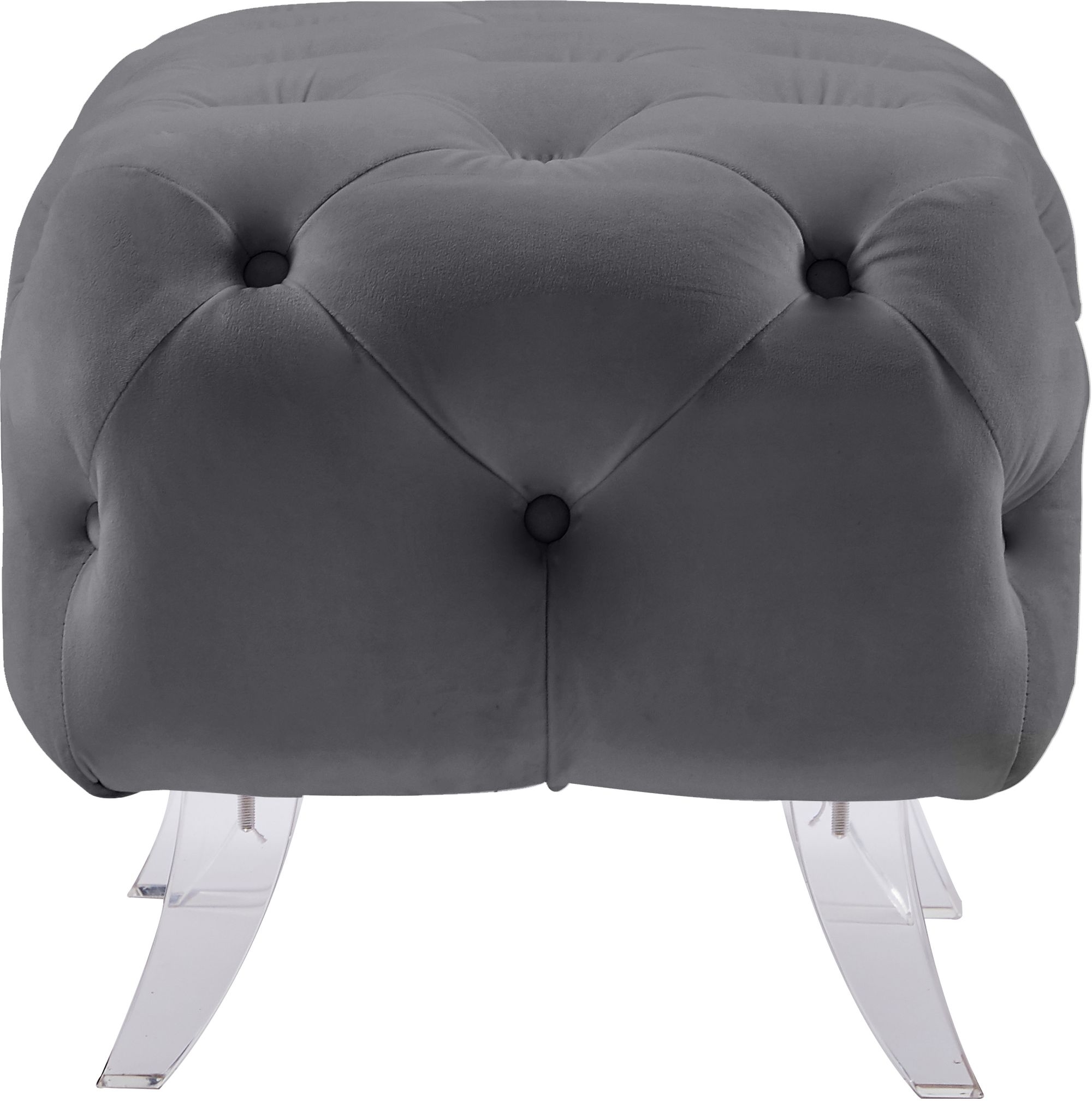 Crescent Velvet Ottoman