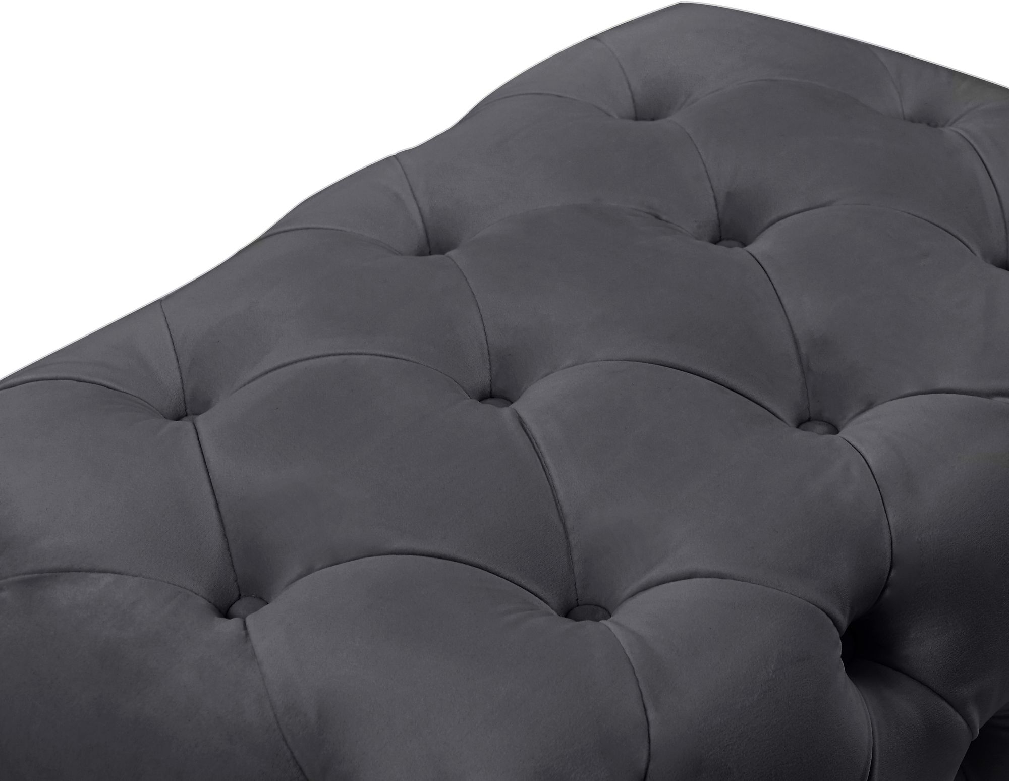 Crescent Velvet Ottoman