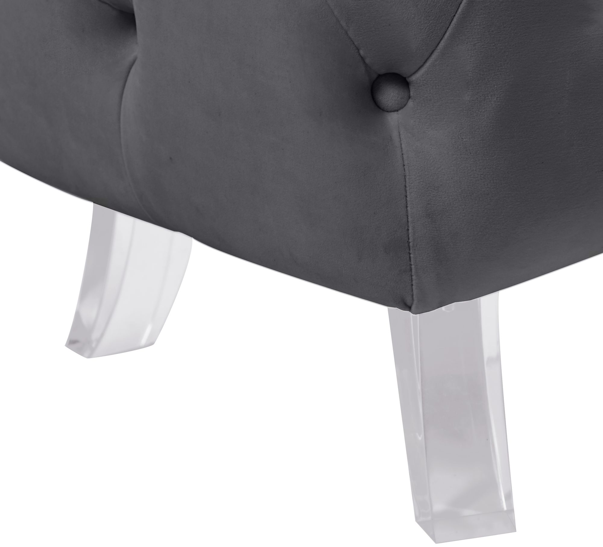 Crescent Velvet Ottoman
