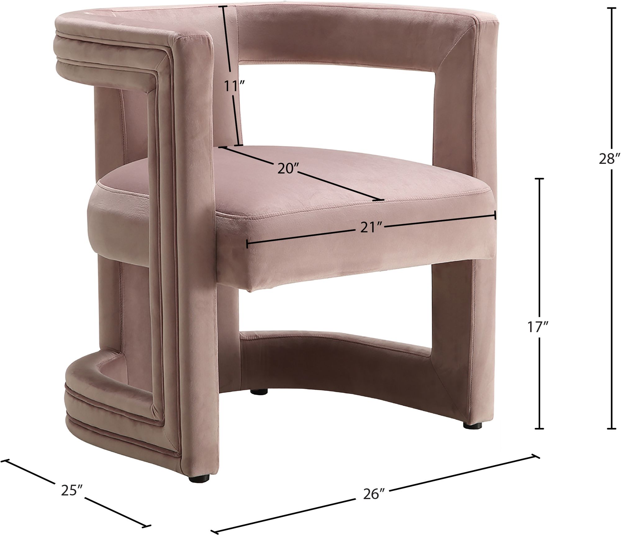 Blair Velvet Accent Chair
