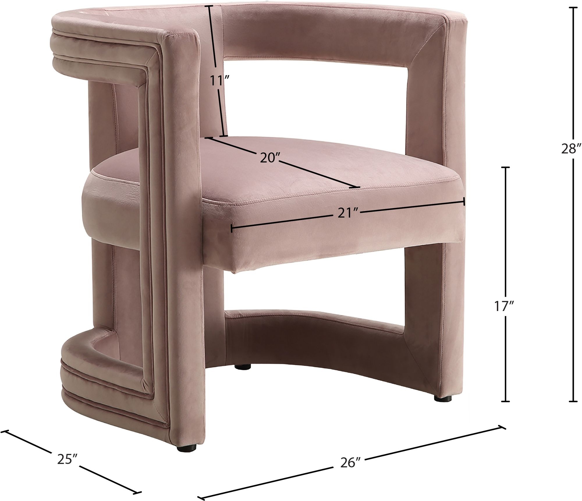 Blair Velvet Accent Chair