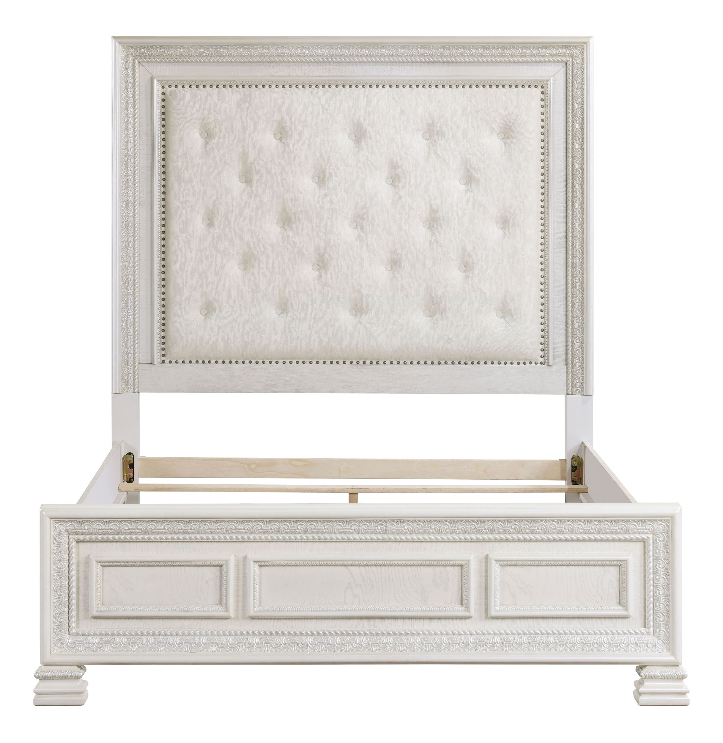Theodora Polyester/Wood Queen Panel Bed