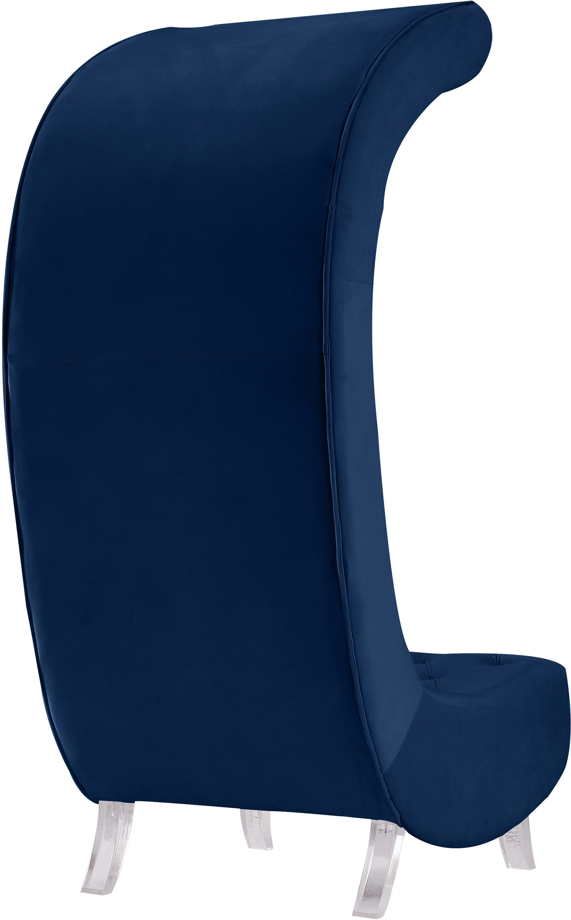 Crescent Velvet Chair
