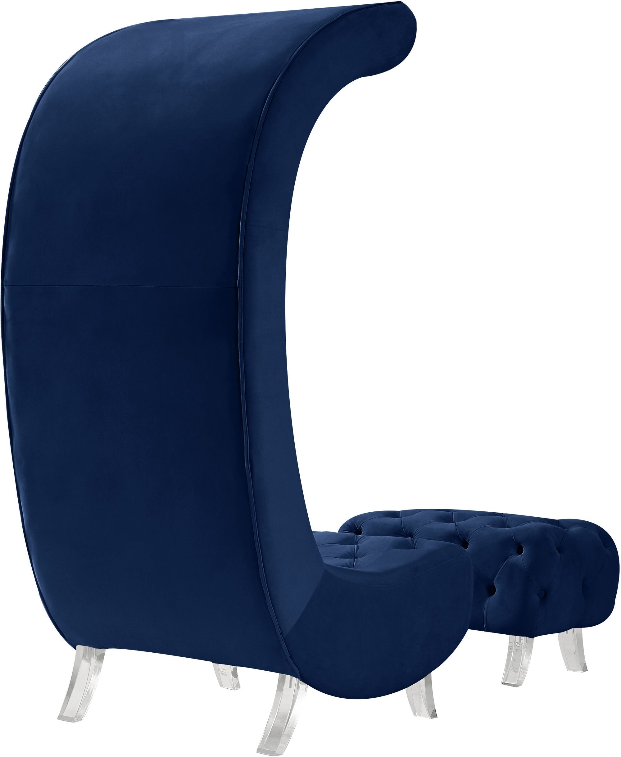Crescent Velvet Chair