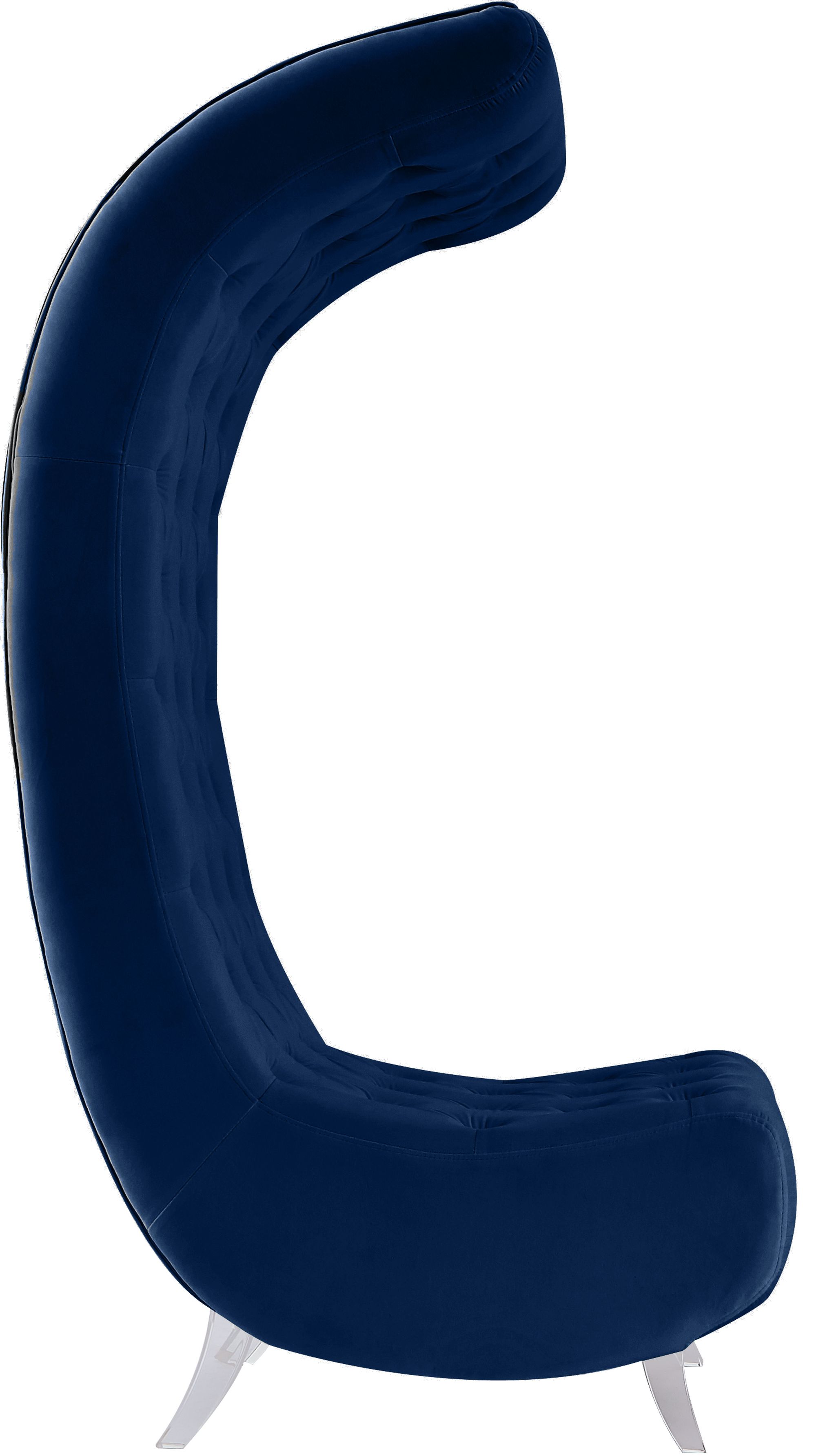 Crescent Velvet Chair