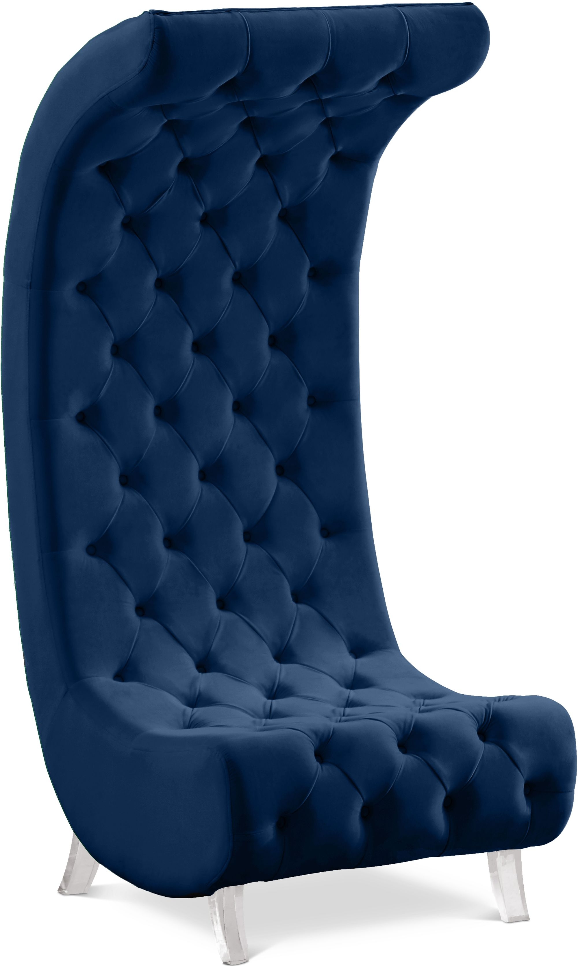 Crescent Velvet Chair
