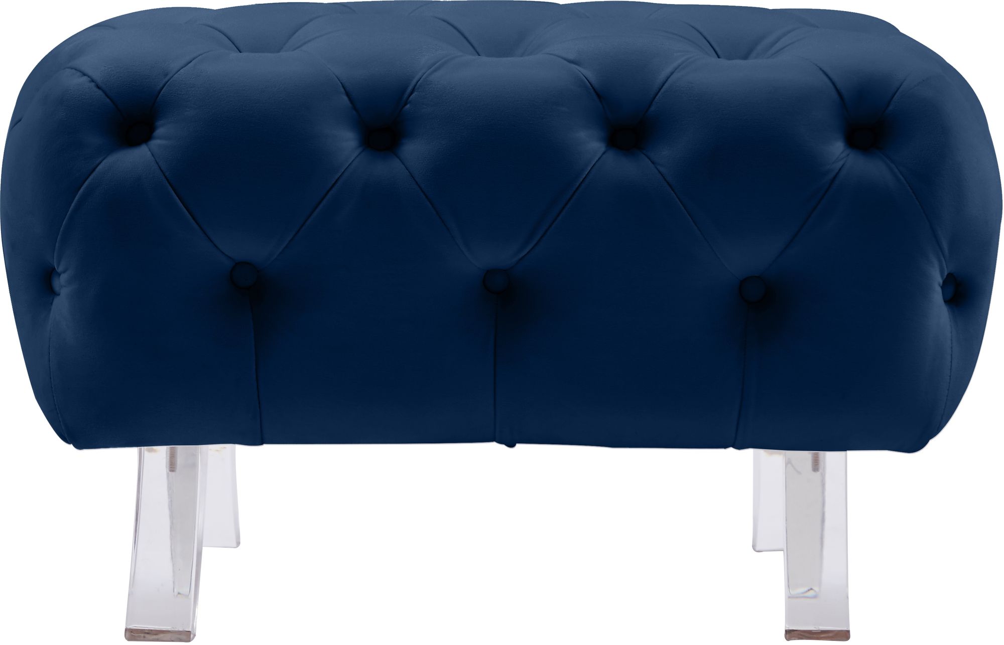 Crescent Velvet Ottoman
