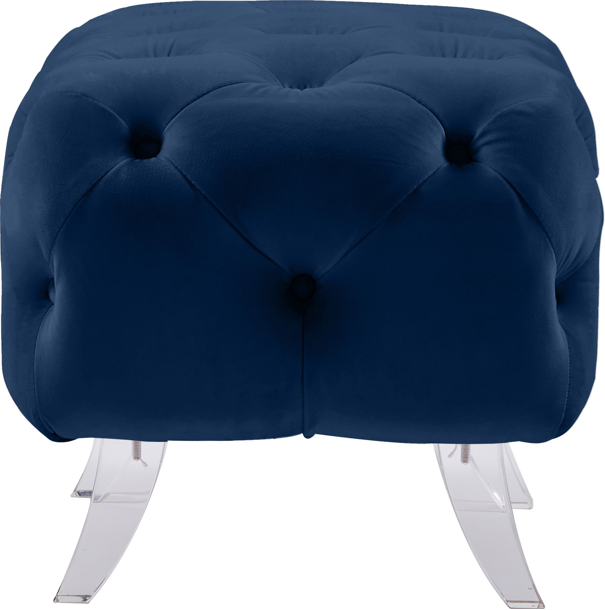 Crescent Velvet Ottoman