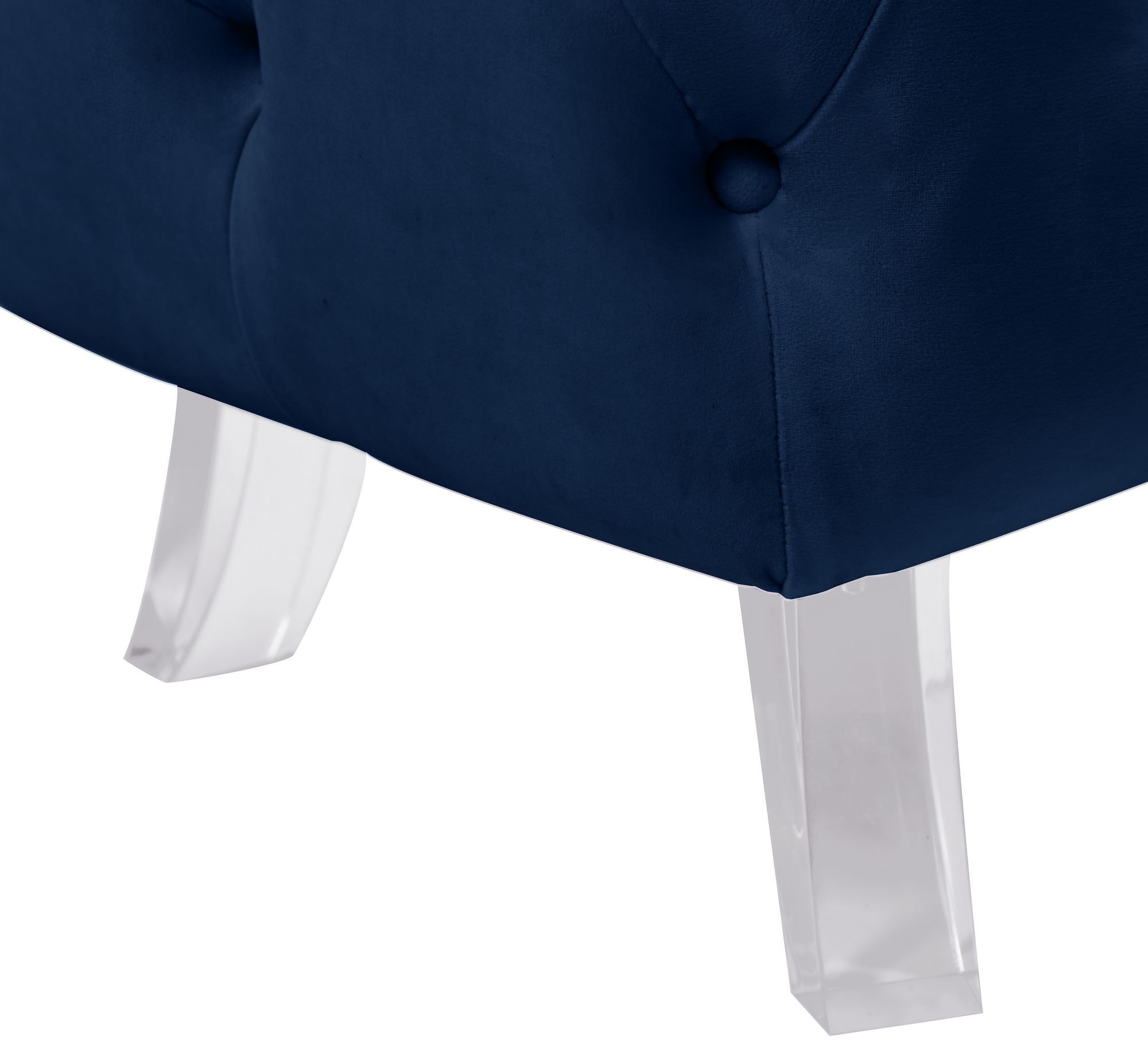 Crescent Velvet Ottoman