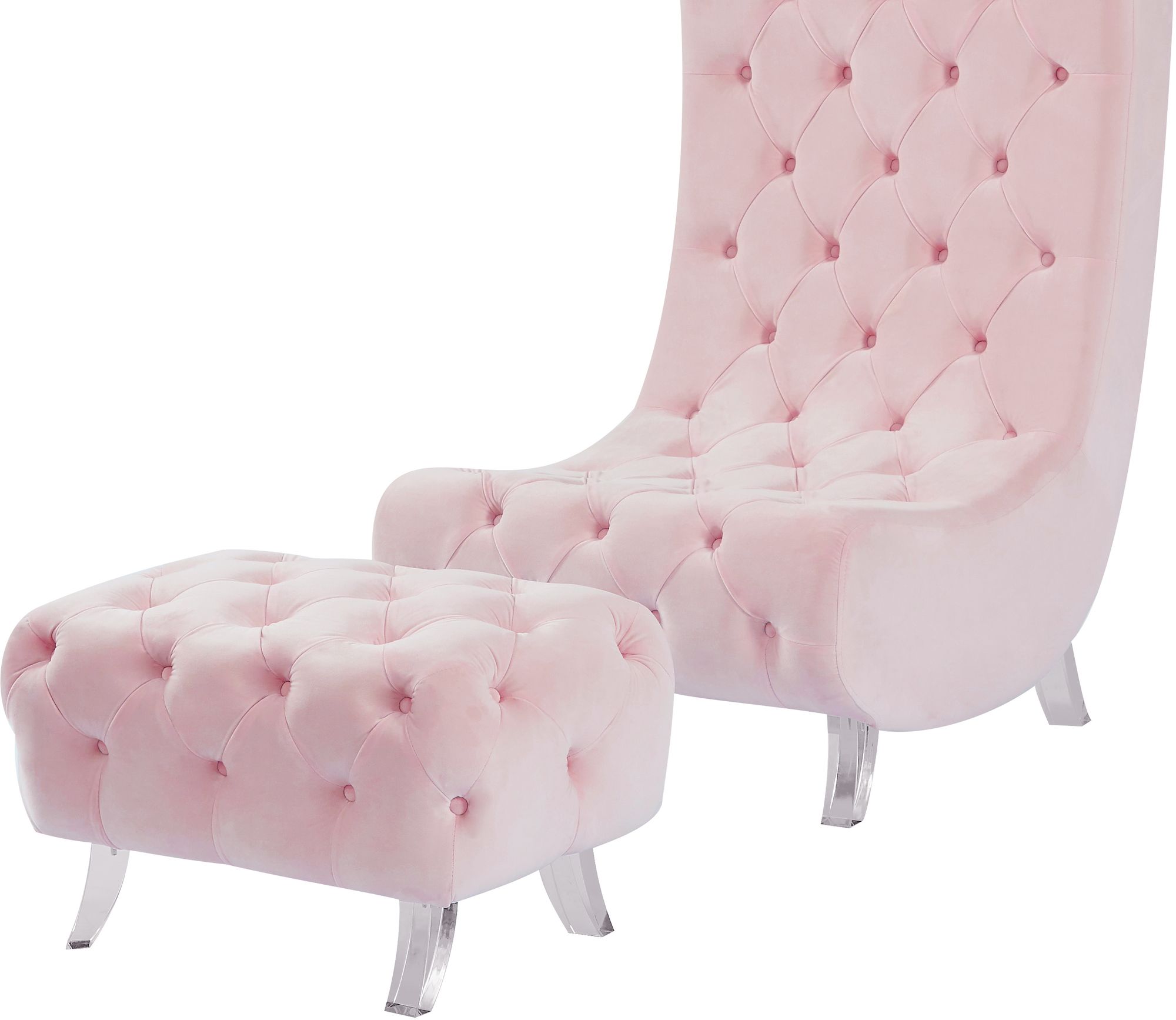 Crescent Velvet Chair