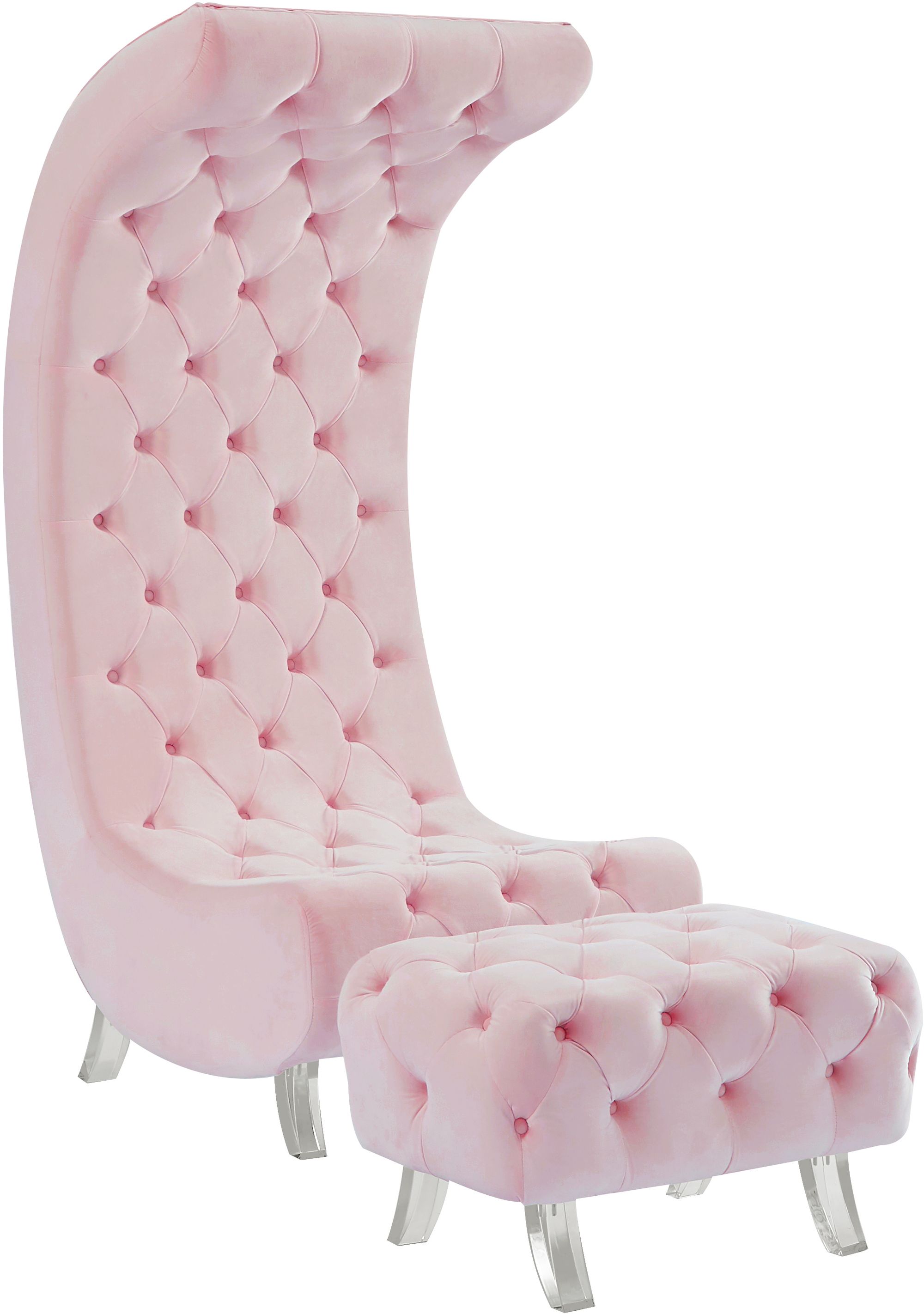 Crescent Velvet Chair