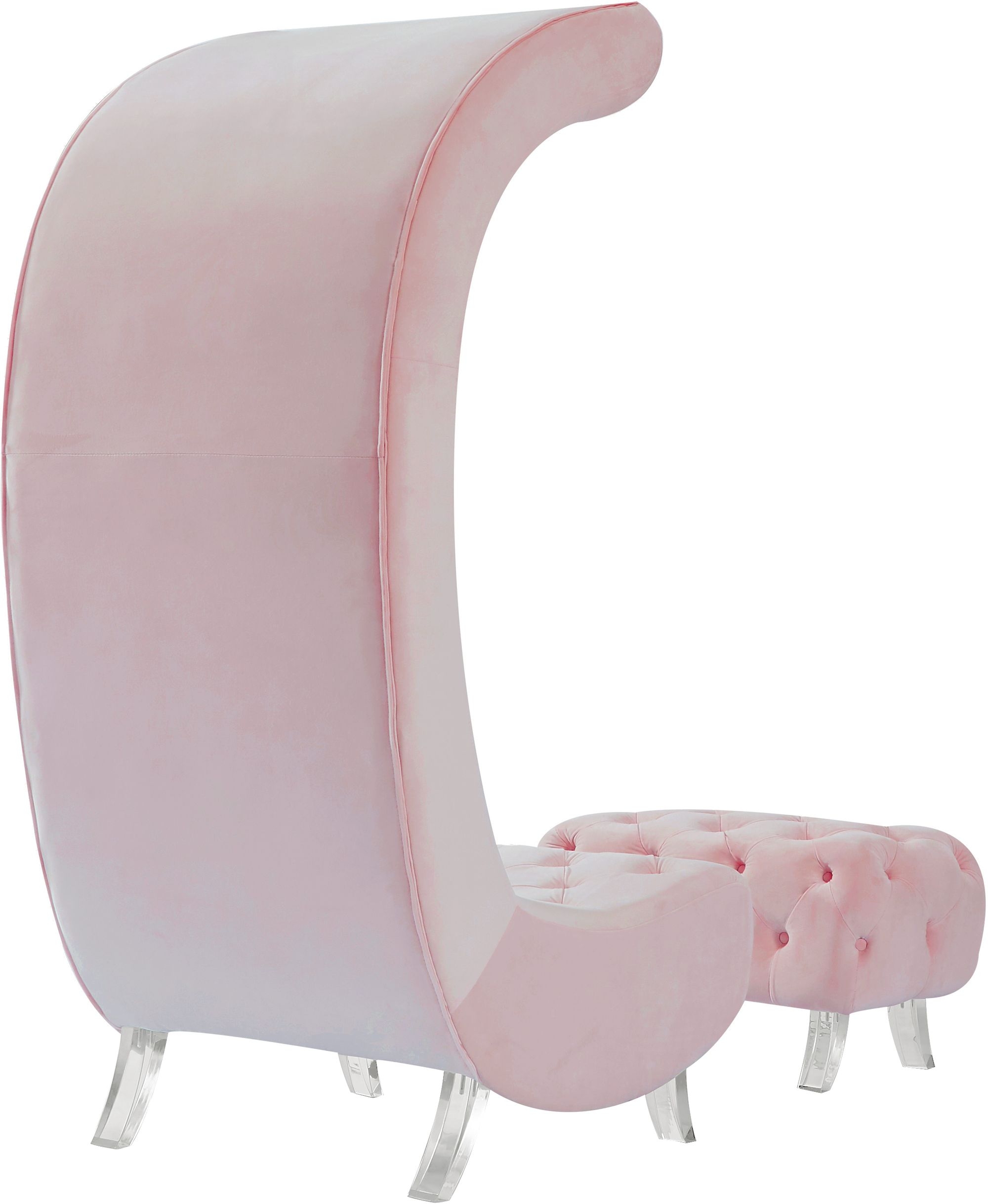 Crescent Velvet Chair