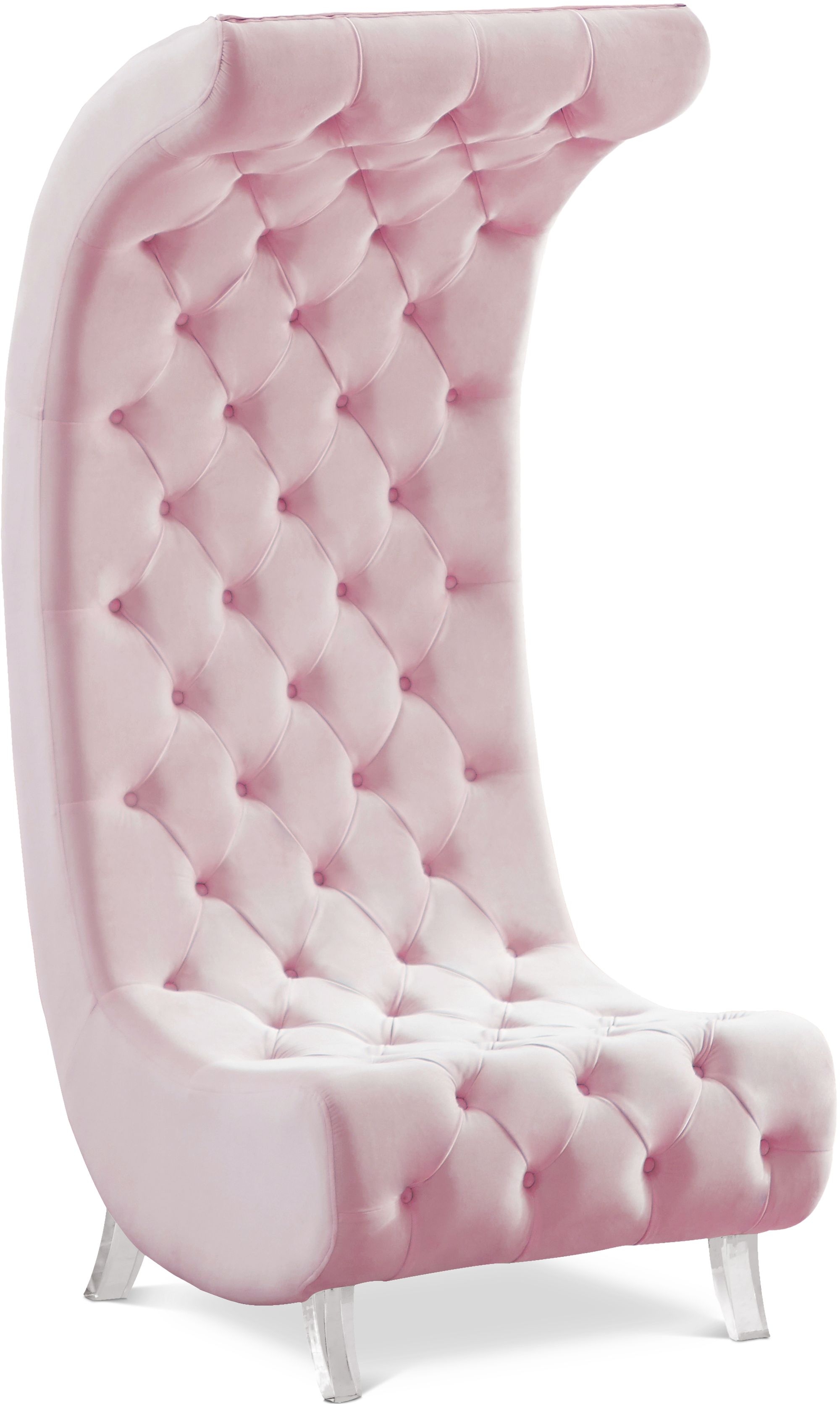 Crescent Velvet Chair